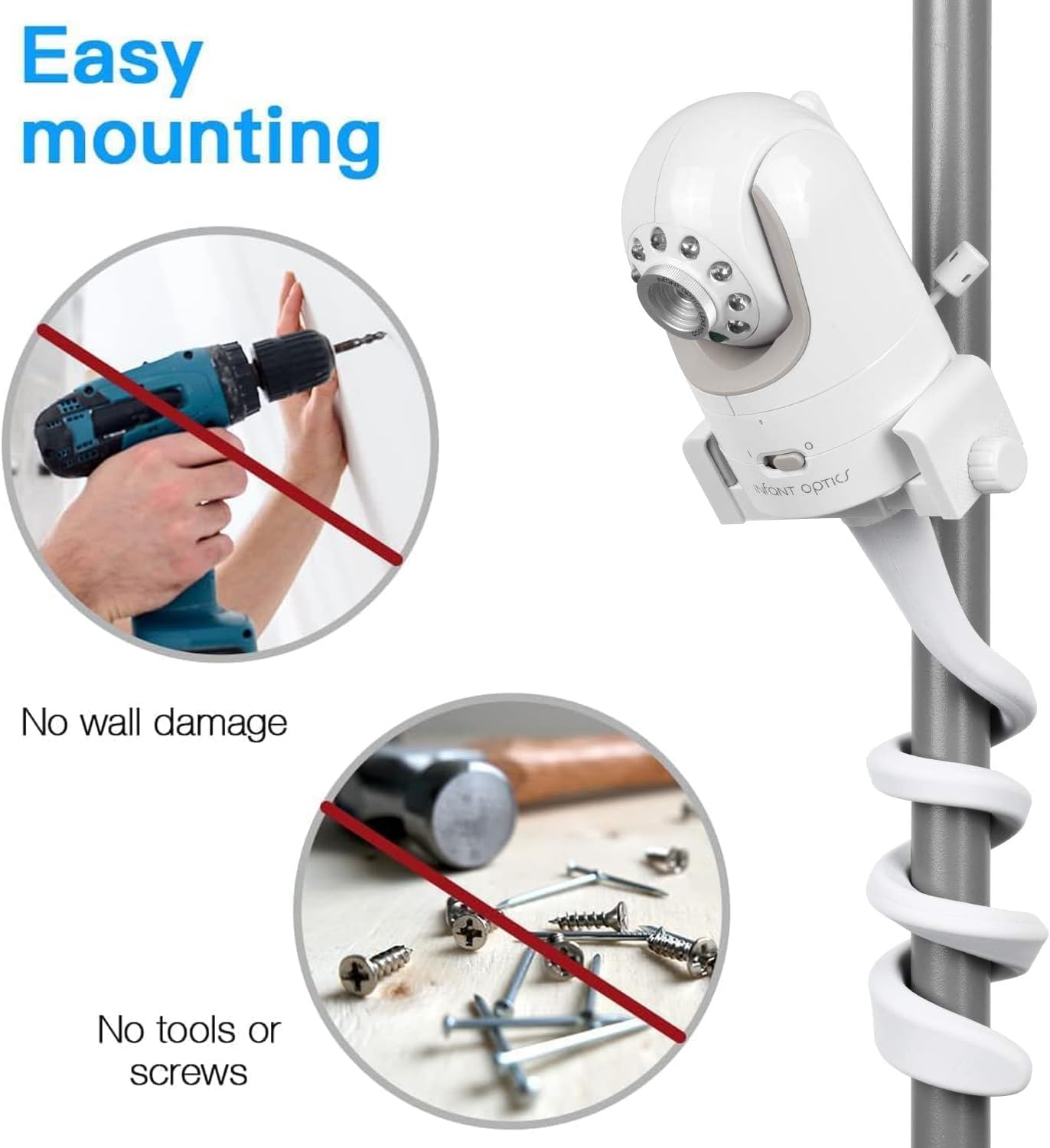 KHQBG DXR-8& DXR-8 The Baby monterail Mount Camera Shelves are Compatible with Pro and Most Other Baby Monitors