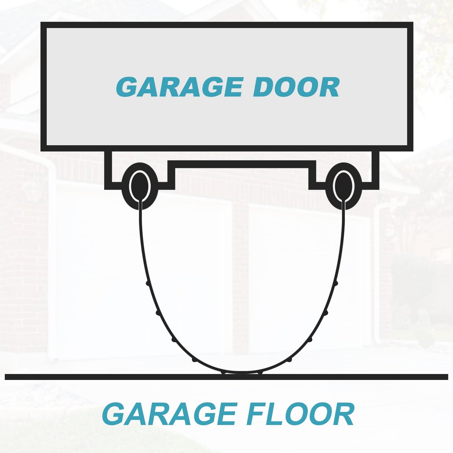 Garage Door Weather Seal - Bottom Seal Bead Type - Grey Vinyl (16')