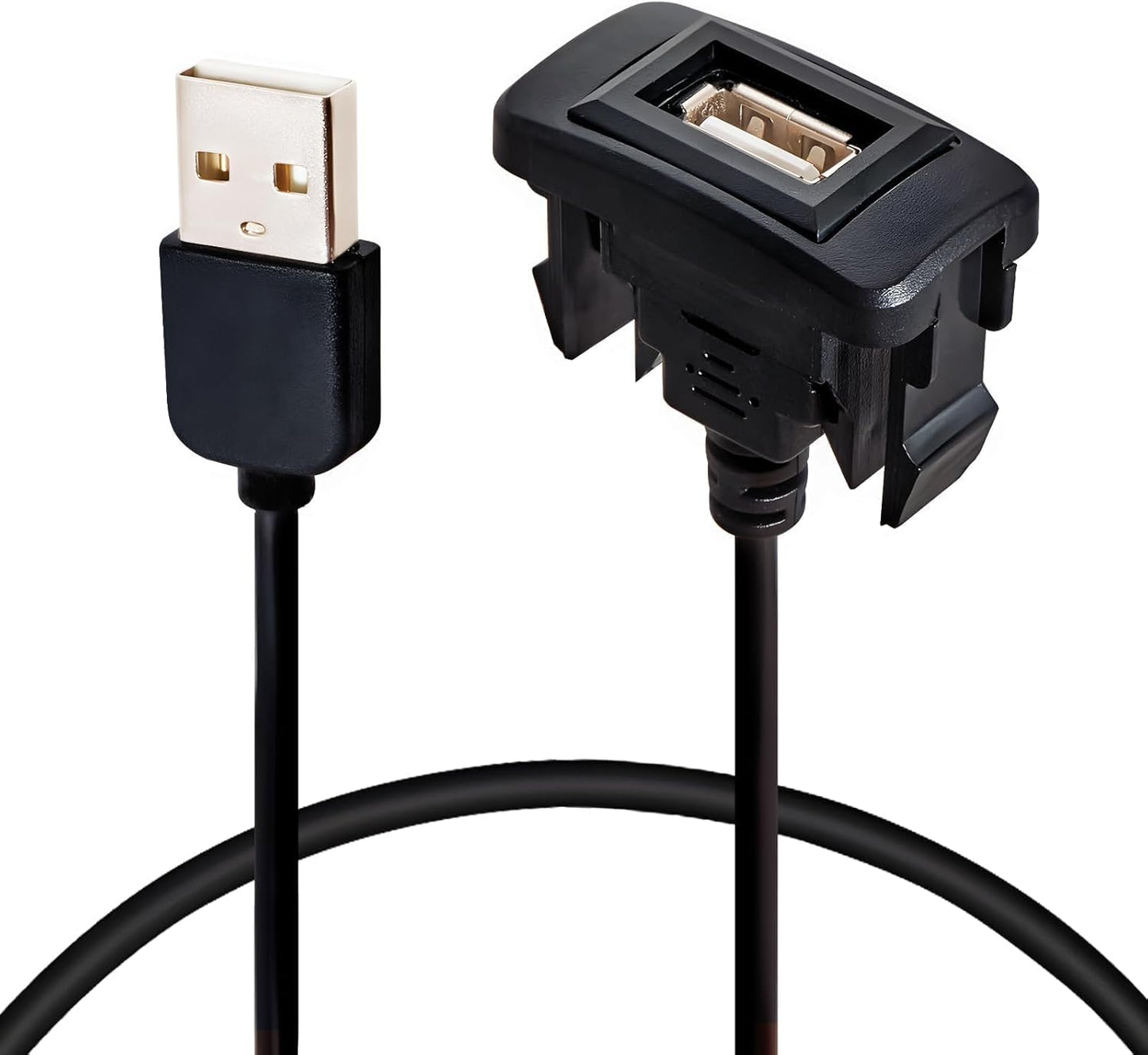 RAV4 (34*23mm) Anina USB Port Car Charger for Toyota, Male to Female USB Power Socket Adapter, Panel Flush Mount