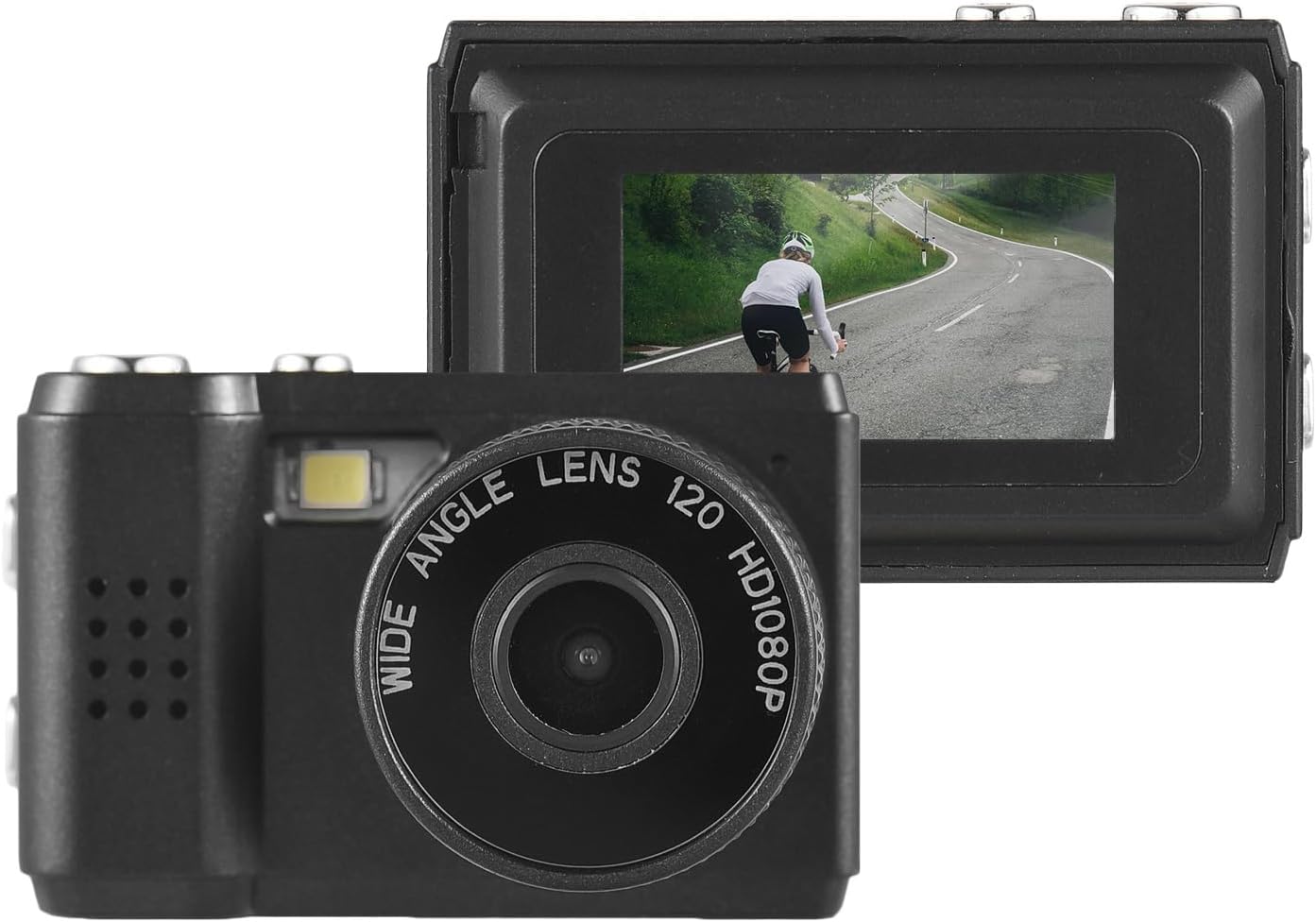 Andoer 1080P Mini Digital Video Camera Camcorder Built-in Battery with LCD Screen Flash for Photo Video, Black