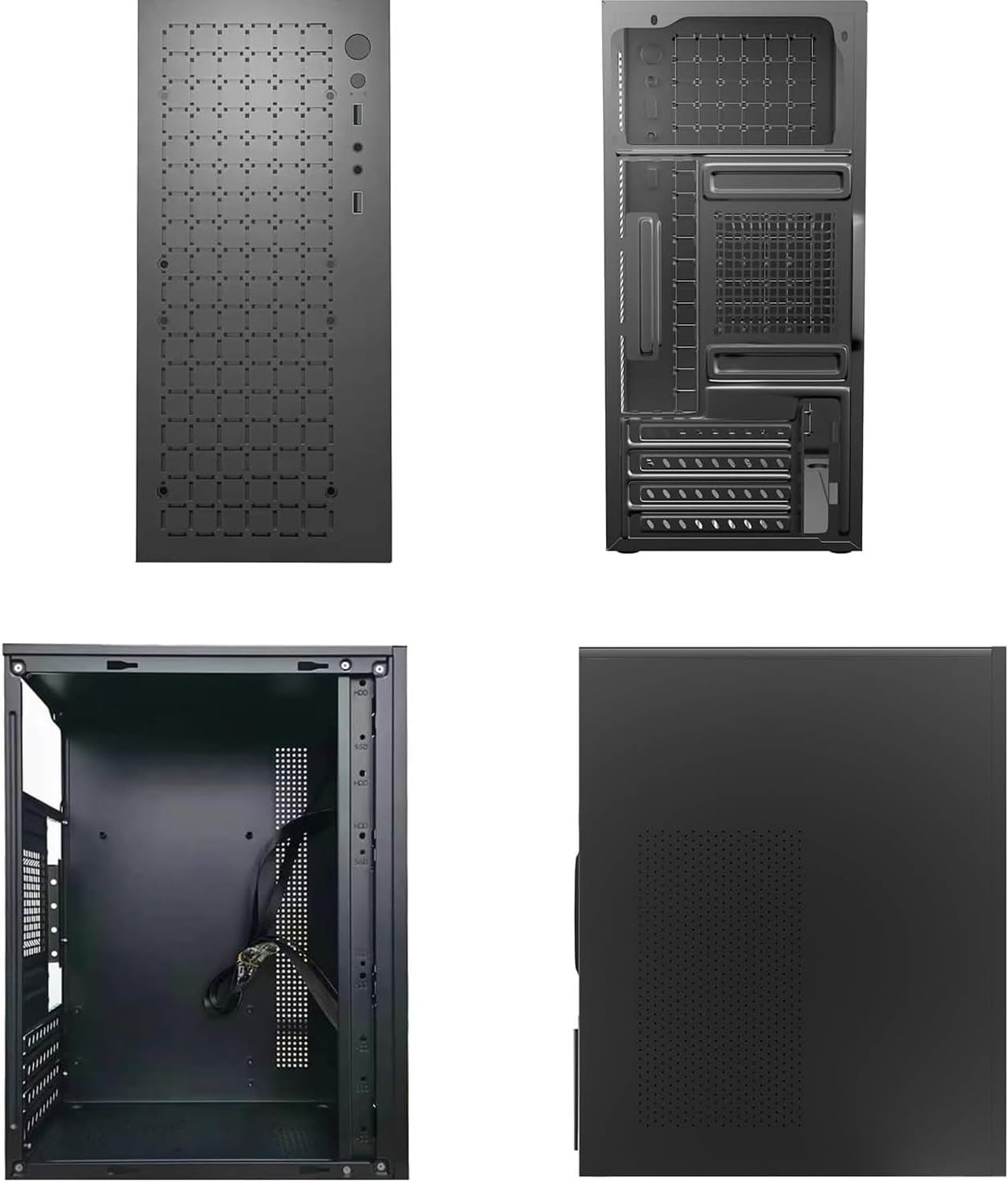 TGDGAMER USB3.0x1 80MM Matx Case:High Airflow Micro ATX Case, Support MATX, Mini-ITX, Micro ATX Case Slim with I/O