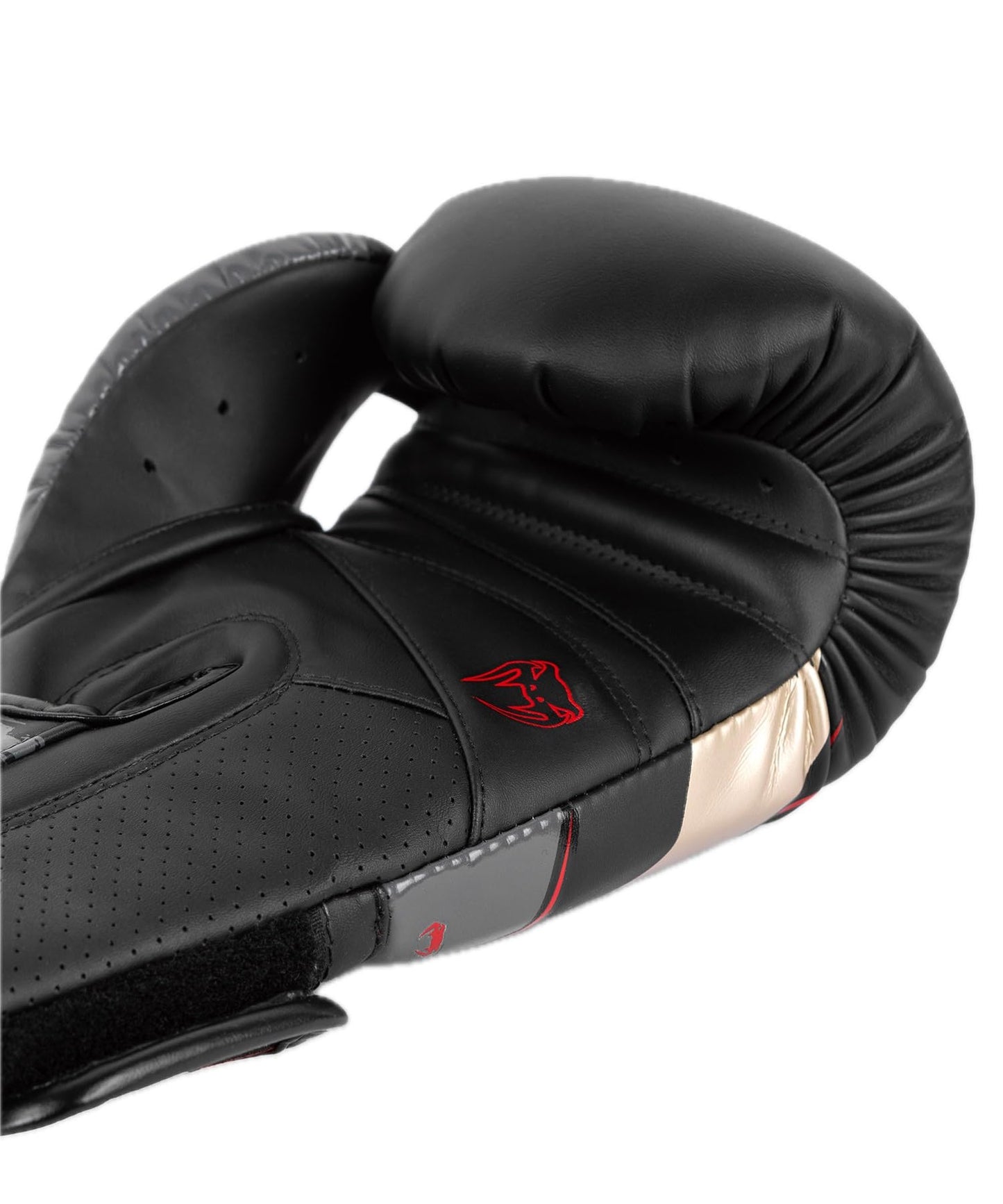 Venum Elite Evo Boxing Gloves - Black/Gold/Red