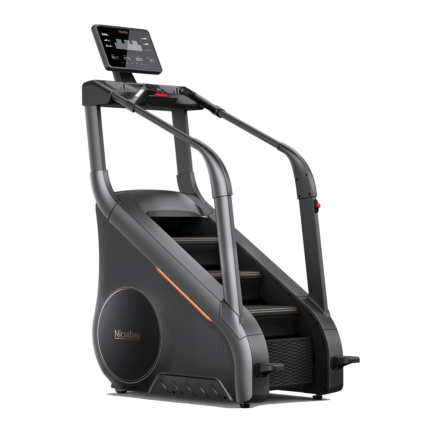 Niceday Stair Stepper Master at Home, Commercial Grade Stair Climber with 25 Levels, Stepmill Exercise Machine for Full Body Workouts, Exercise Machine for Home Gym for LED Touchscreen