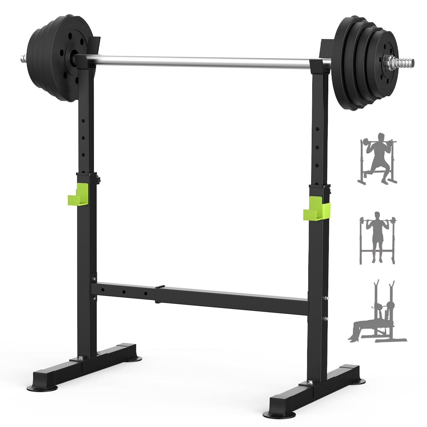 FitinOne Squat Rack, Height-Adjustable Dumbbell Rack for Home Gym, Multi-Function Barbell Rack, Portable Strength Training Dumbbell Rack, Home Gym Power Station for Home