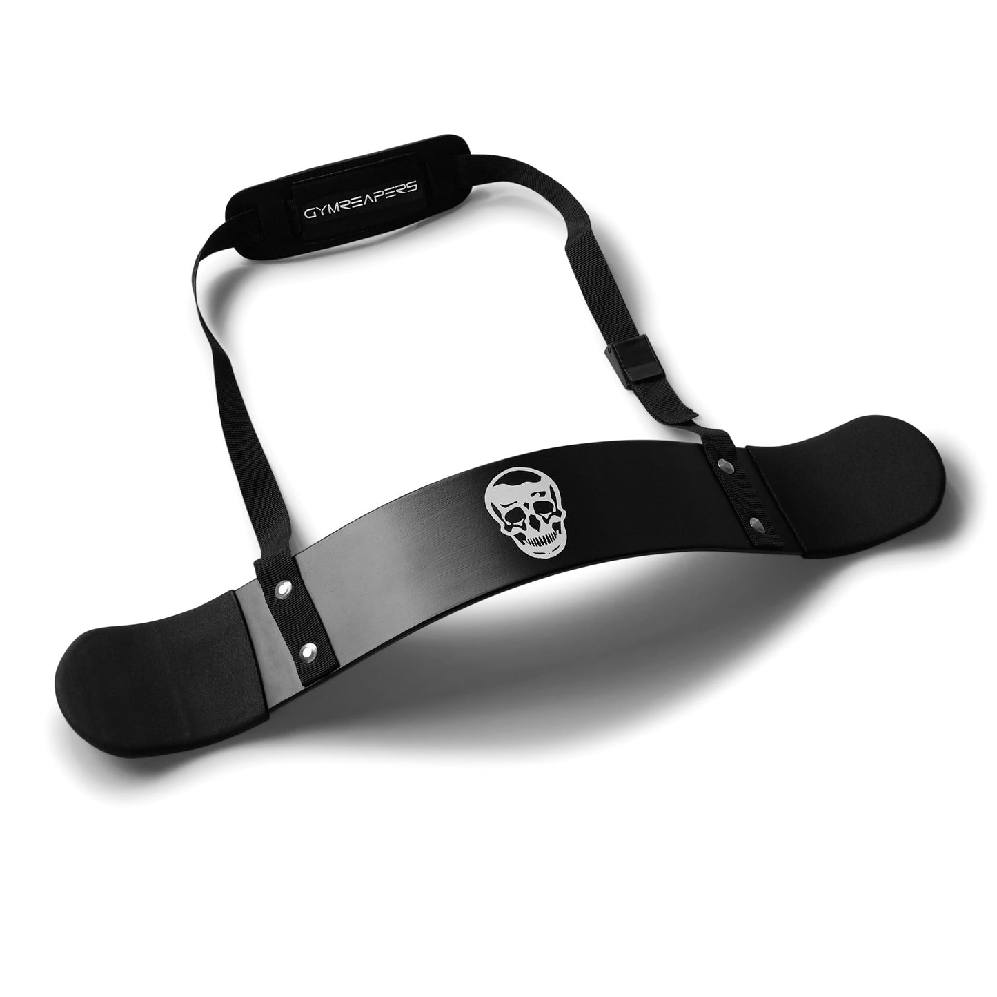 Gymreapers Bicep Arm Blaster - Thick Aluminum Support Bicep Curl Isolator w/Contoured, Padded Edges - Adjustable Bicep Bomber for Weightlifting & Bodybuilding (Black)