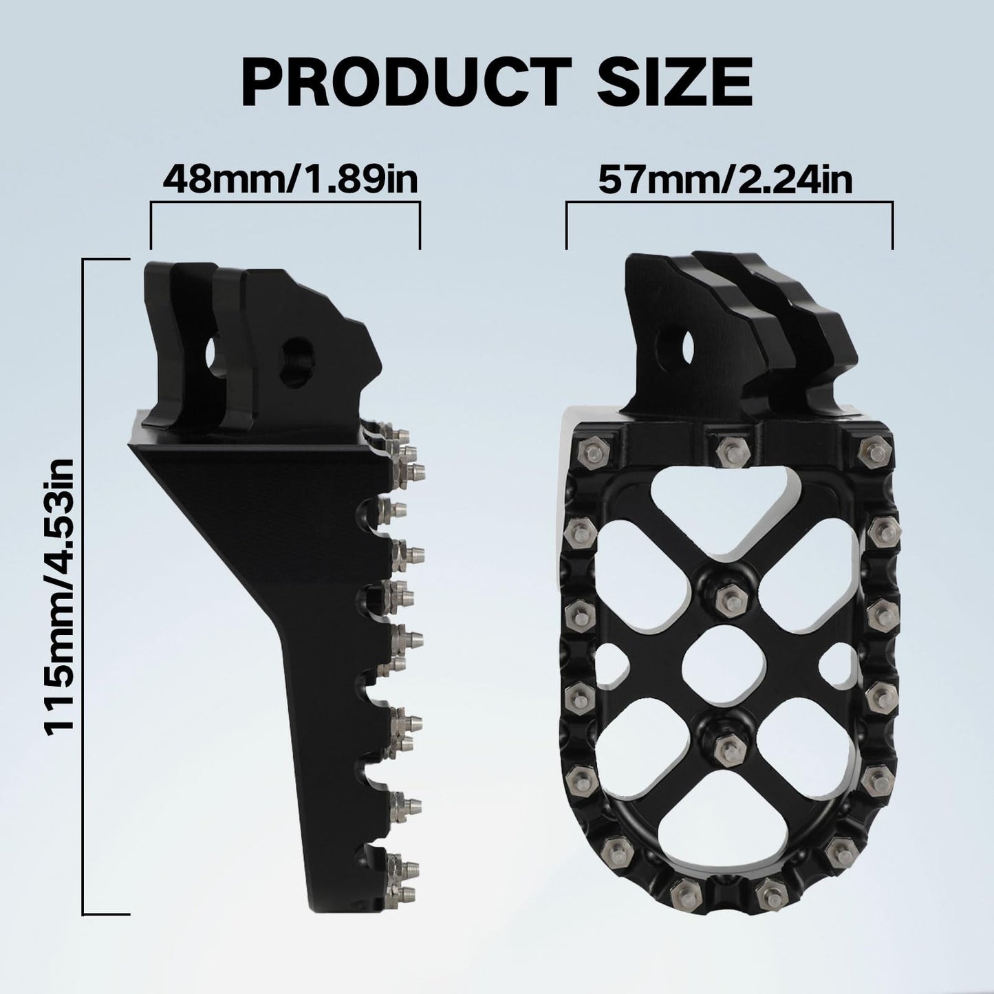 CHANGCHENG Dirt Bike Foot Pegs Footrests CNC Aluminum for Talaria X3/MX3/MX4/MX5 Talaria Komodo Electric Dirt Bike Black