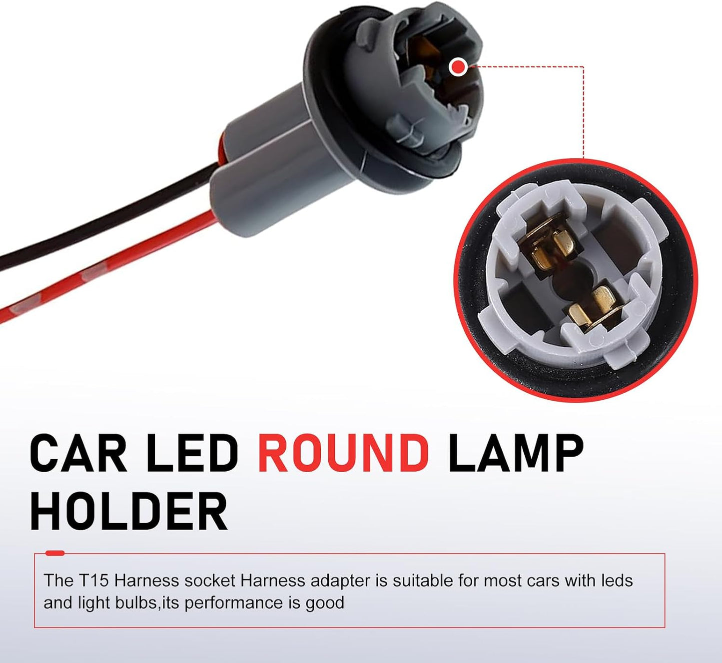 Foelony 2 T10 T13 T15 PCS Car Wiring Harness Pigtail Socket, Car LED Turn Signal Lights Harness Plugs Connector