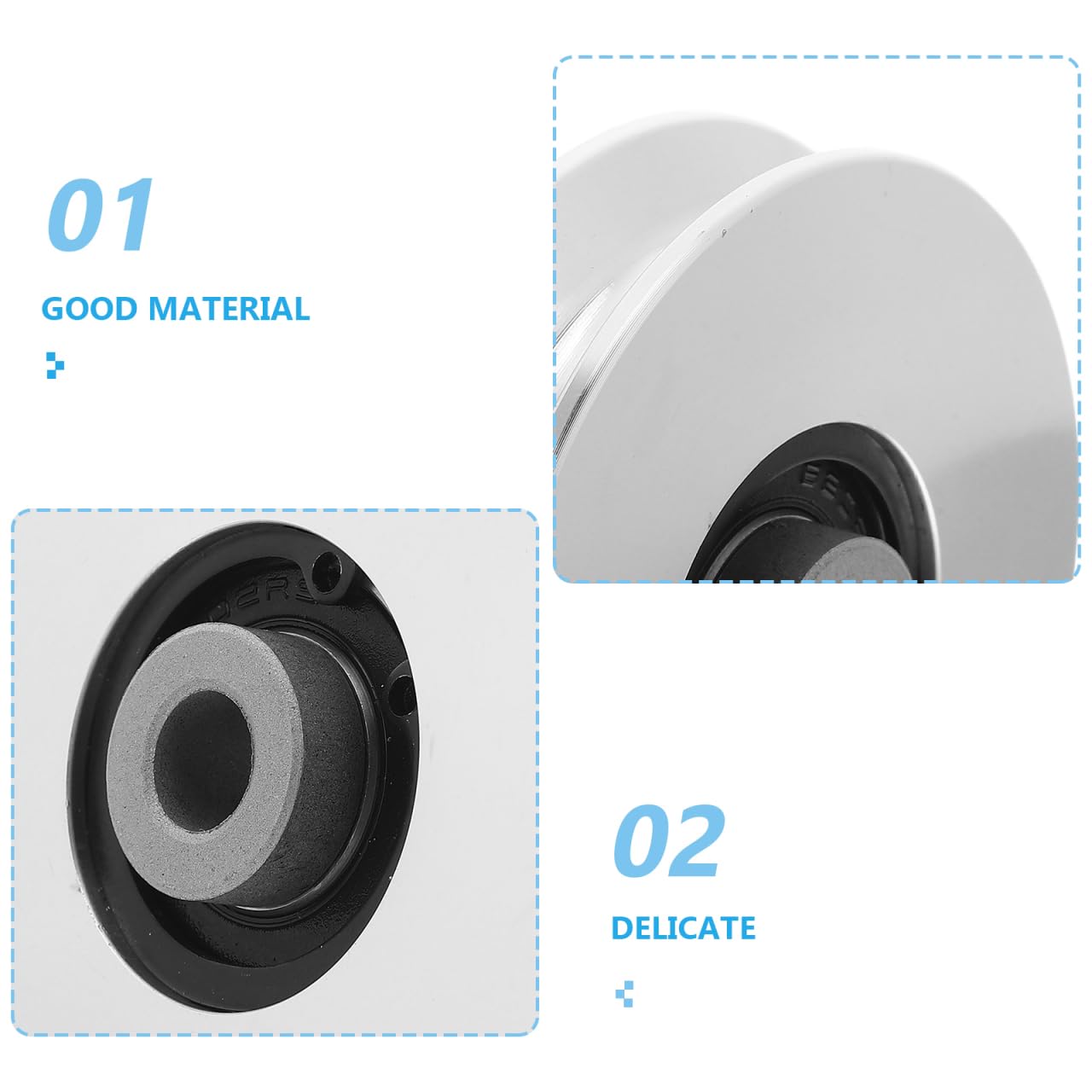 BESPORTBLE Aluminum Pulley Wheel 2.95 Inch Cable Bearing for Home Gym Gym Pulley System Replacement Fitness Machine Attachments