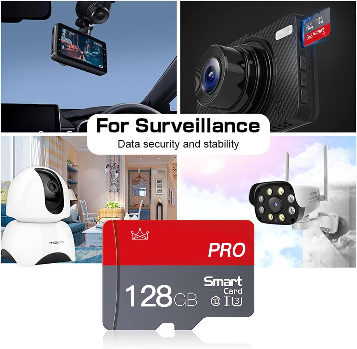 ZHSWEN 128GB 10 Console(2-Pack) Micro Memory Card Class Memory Cards High Speed Mini TF Card with Adapter