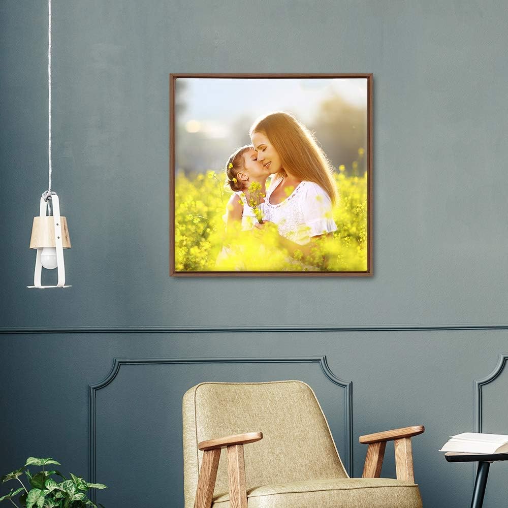 Wall26 Framed Canvas Wall Art - Custom Prints for Living Room & Bedroom | Ready to Hang - 24"x24" Natural Frame