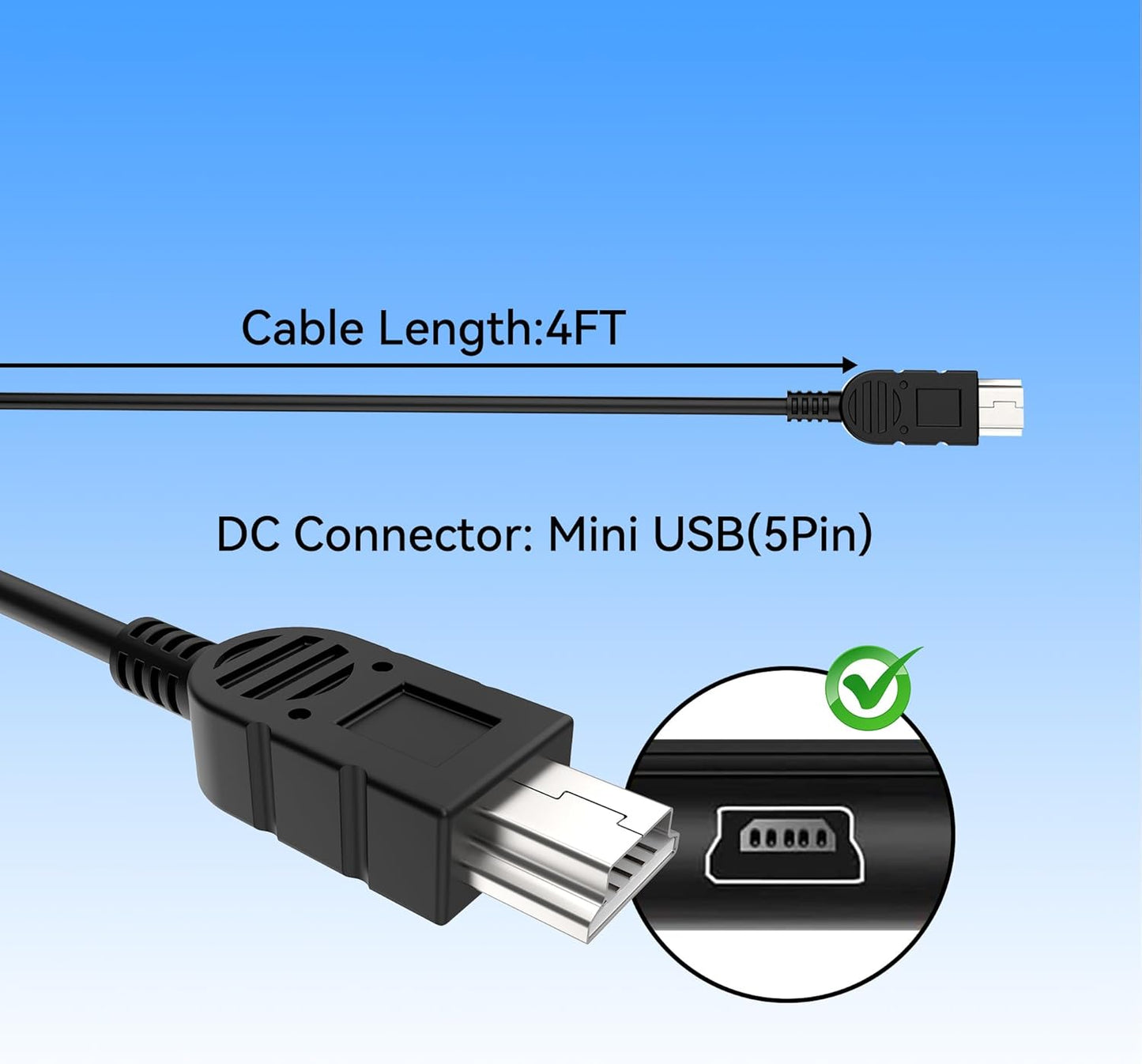 XMHEIRD AD17 H1, H2n, H5, H6, Q2HD, Q4, Q8 R8 AC/DC Adapter for Zoom and Recorders Power Supply Cord Cable PS Charger