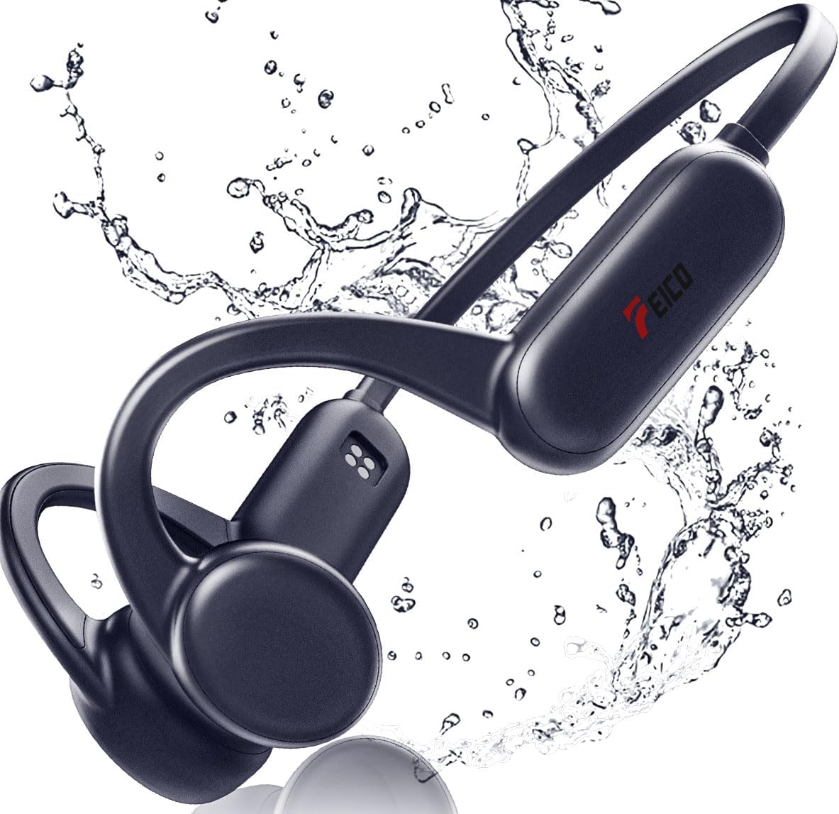 MP3 32GB Headset, IP68 5.3 Swimming, FEICO Bone Conduction Headphones with Built-in Sports Waterproof, Bluetooth