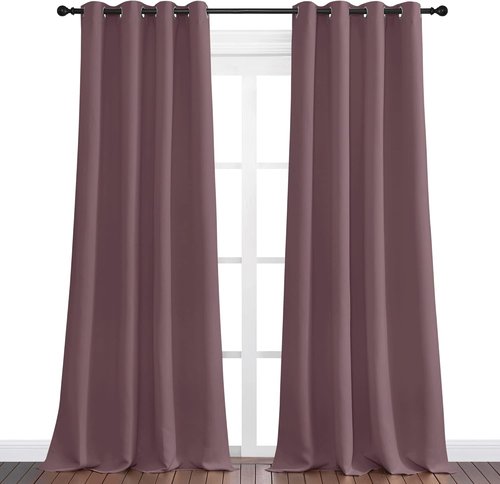NICETOWN Blackout Curtains - 102" Long, 55" Wide | Sound Reducing, Heat & Cold Blocking Panels for Modern Rooms