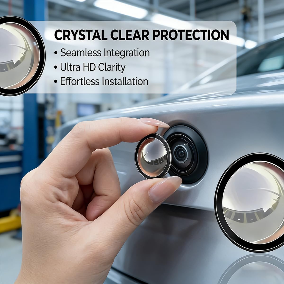 Generic 2-Pack Car Backup Camera Lens Protector, Ultra Clear Protective Film for Rear View Camera, Waterproof Anti-Fog