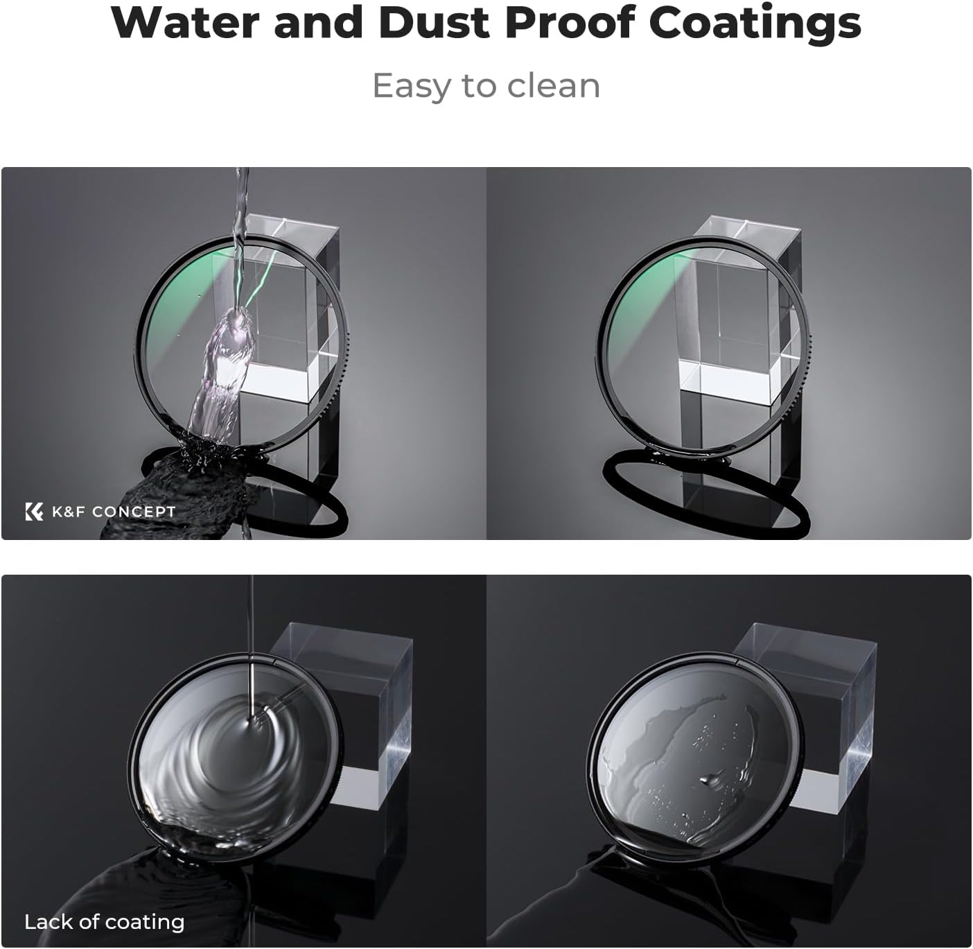 K&F CONCEPT 55mm 28 MC UV Protection Filter Shockproof Tempered Optical Glass with Multi-Layer Coatings