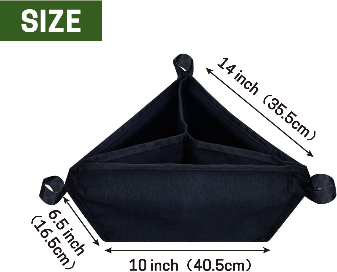 3 Tripod Stone Bag with Compartments, Heavy Duty Sand Bag for Photography, Black