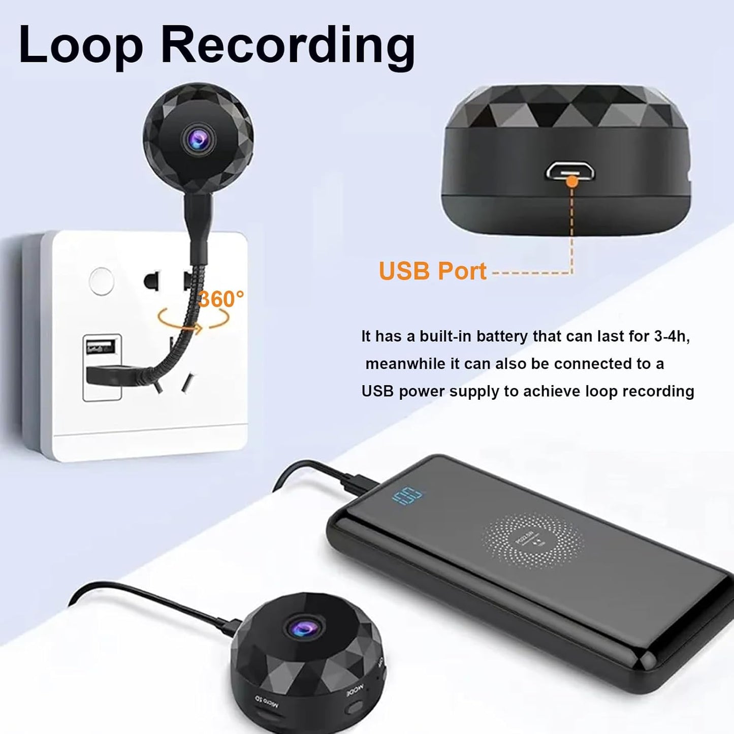 ZMDCAM 2K Hidden Camera - WiFi Mini Wireless Security Camera, Perfect for Indoor and Outdoor Security and Pet/Baby