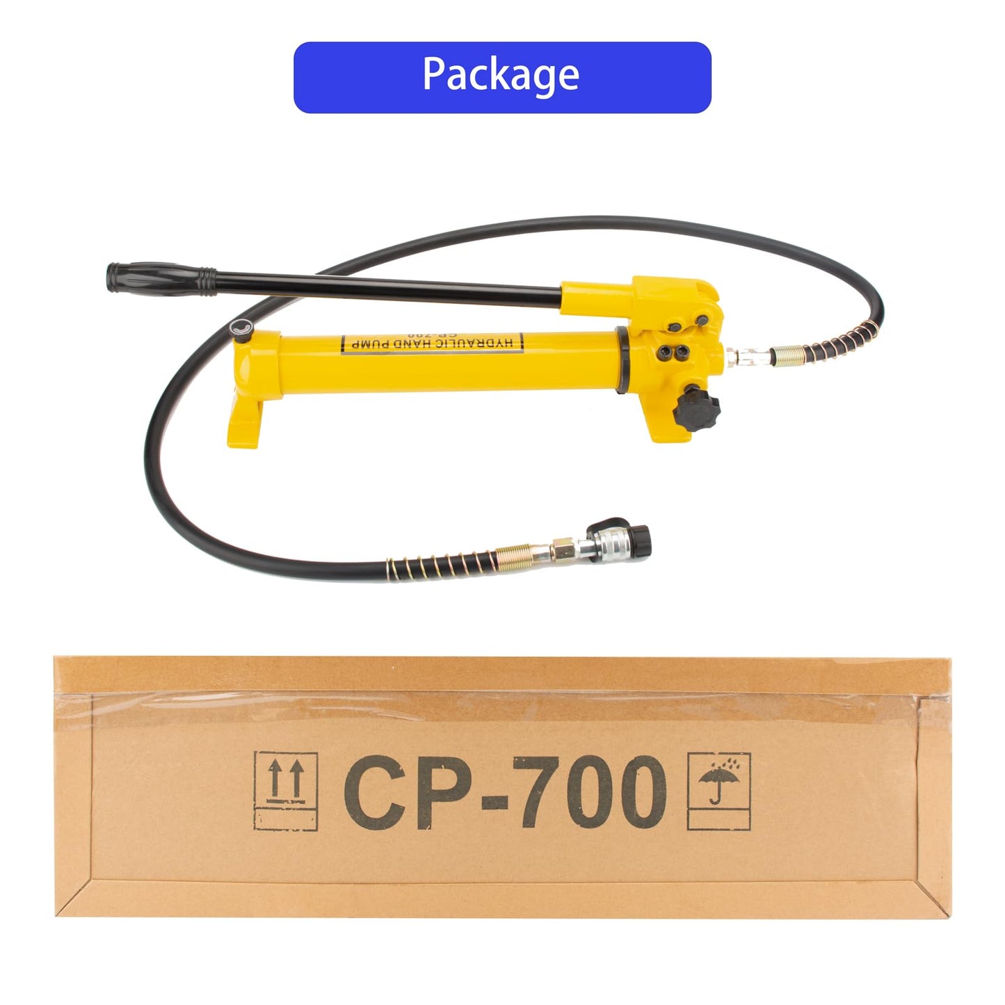 SLIYXTWIO CP-700 Hydraulic Hand Power Pump - Portable with 10000psi Max Pressure Output, Compatible with Jack, Cutter, Puncher and Other Hydraulic Tools