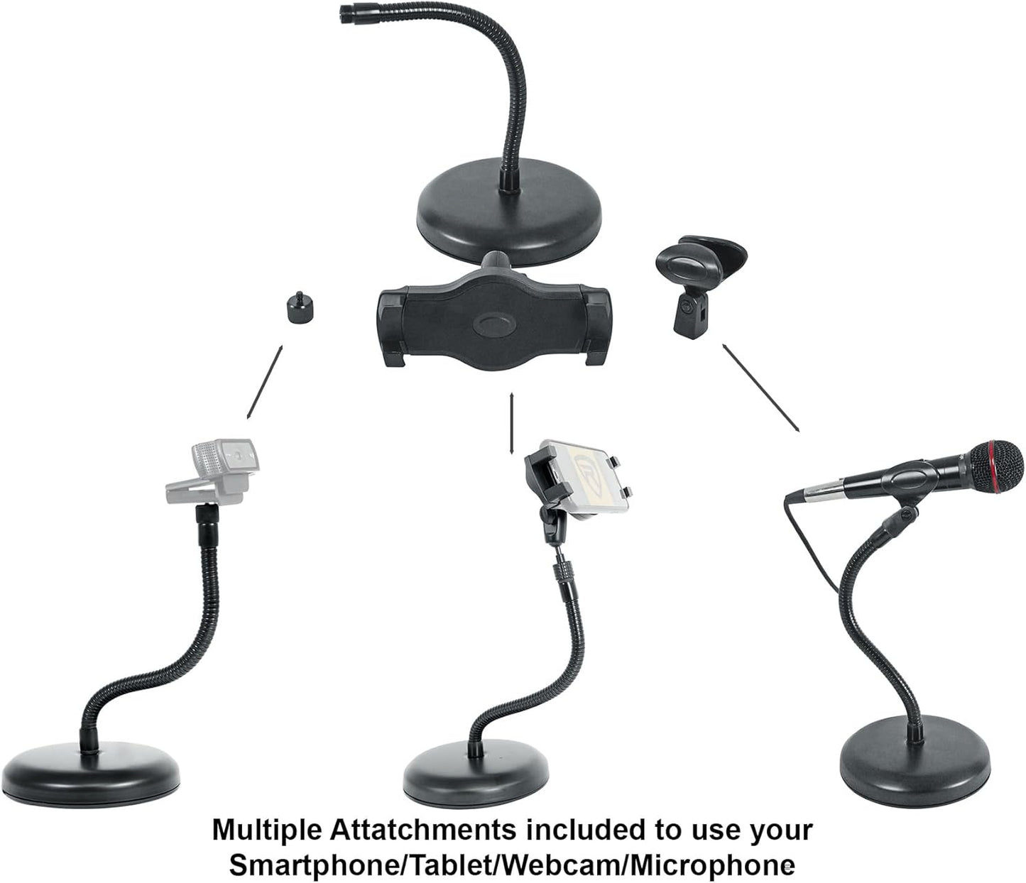 Rockville 9 iStand Webcam Stand Gooseneck Web Cam Camera Stand w/Tablet Mount