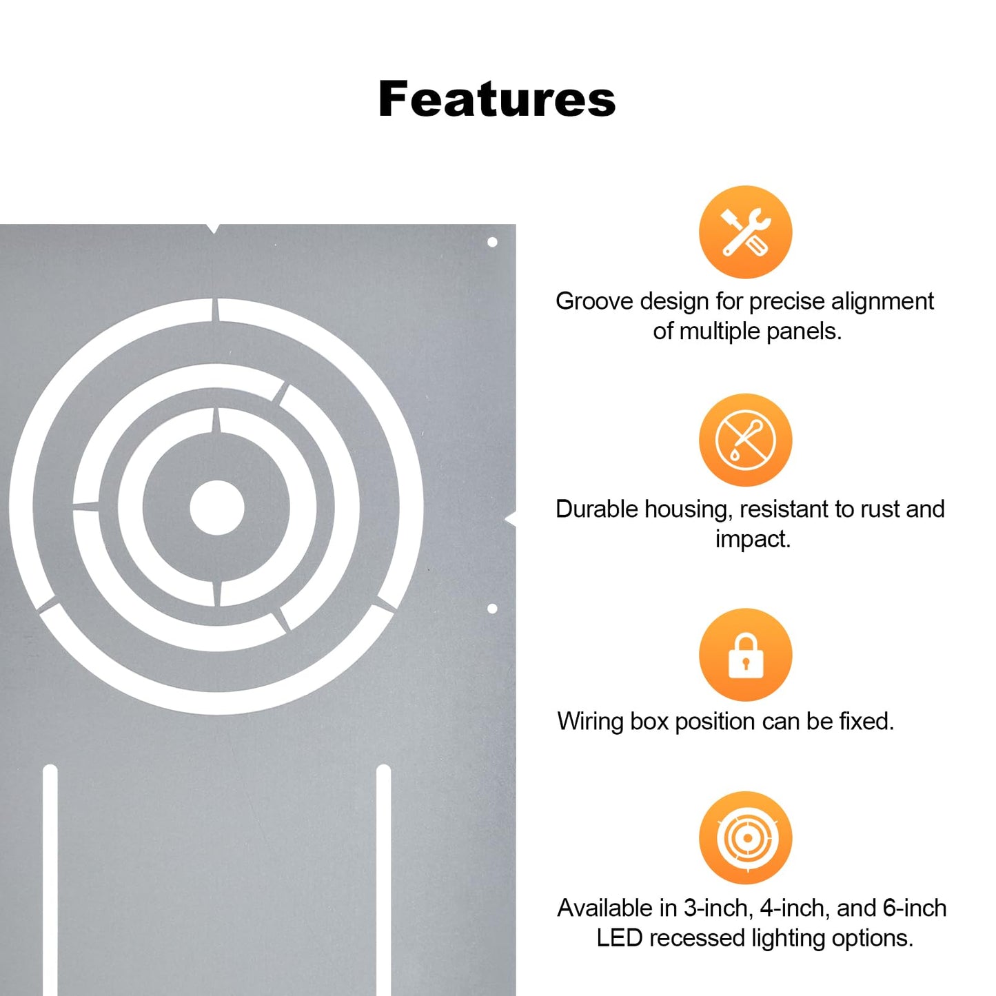 48 Pack New Construction Mounting Plate with 3-4-6" Round Hole –13× 9" Galvanized Steel Recessed LED Light Plate in Wafer Light Bracket, Thin Recessed Ceiling Light with Junction Box