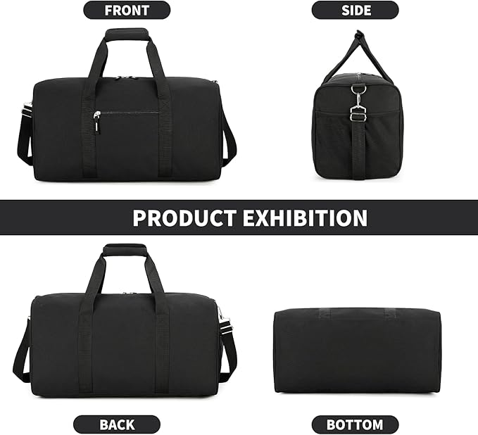 Gym Bag for Men, 22 inch Large Duffle Bag, 55L Lightweight Water-Resistant Weekender Duffel Bag for Travel, Sports, Camping, Overnight