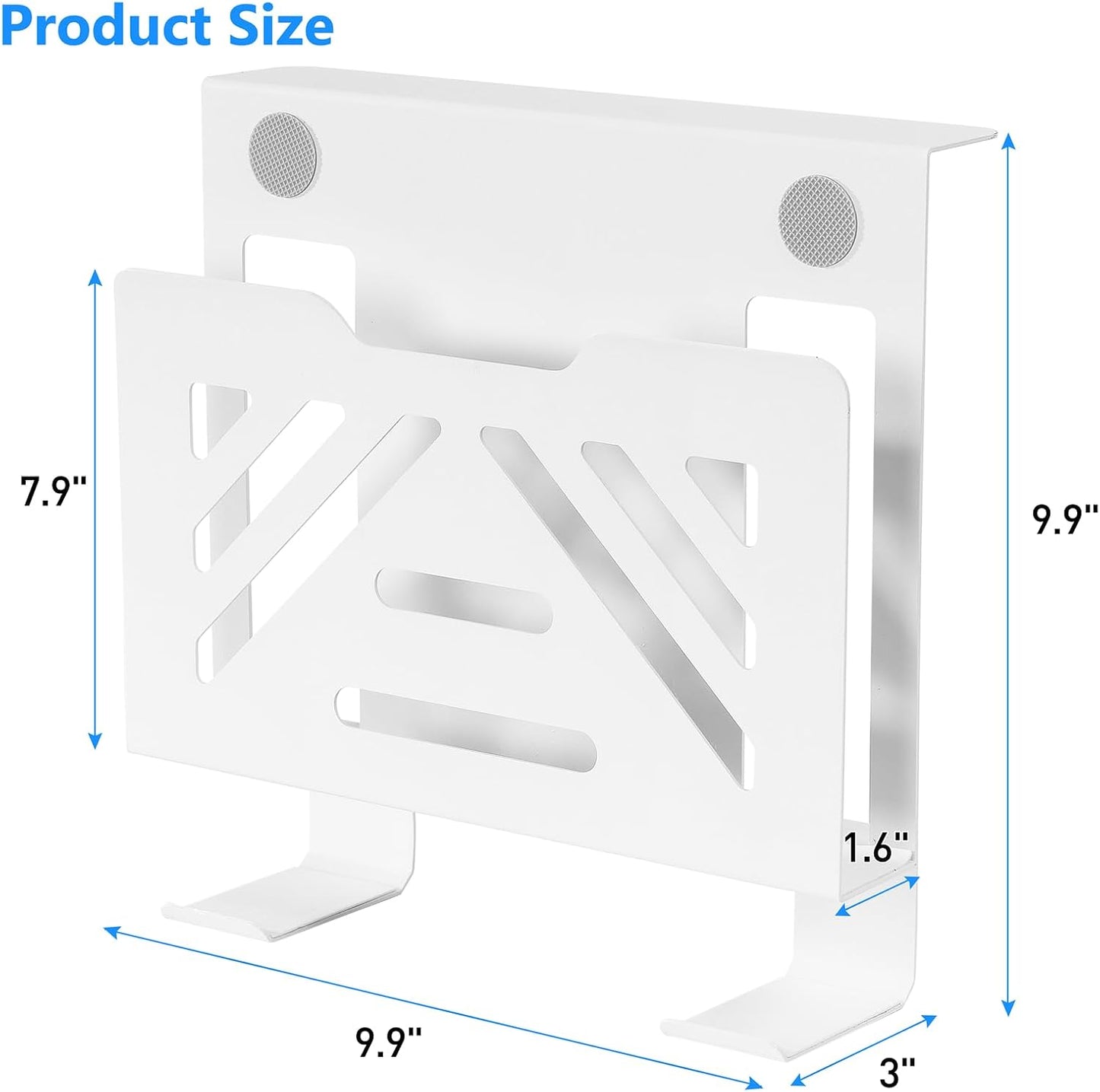 2 22 Lbs MAXECHO Desk Side Storage, Under Desk Laptop Mount, Table Side Hanging File Organizer, No Drill Clamp On Cable