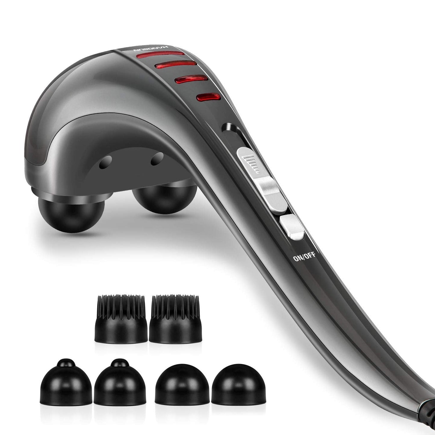 HANGSUN Handheld Neck Back Massager for Pain Relief Deep Tissue, Electric Double Head Percussion Massage MG460 for Shoulder, Leg, Foot, Muscles, Full Body, Corded, 2.3 lb