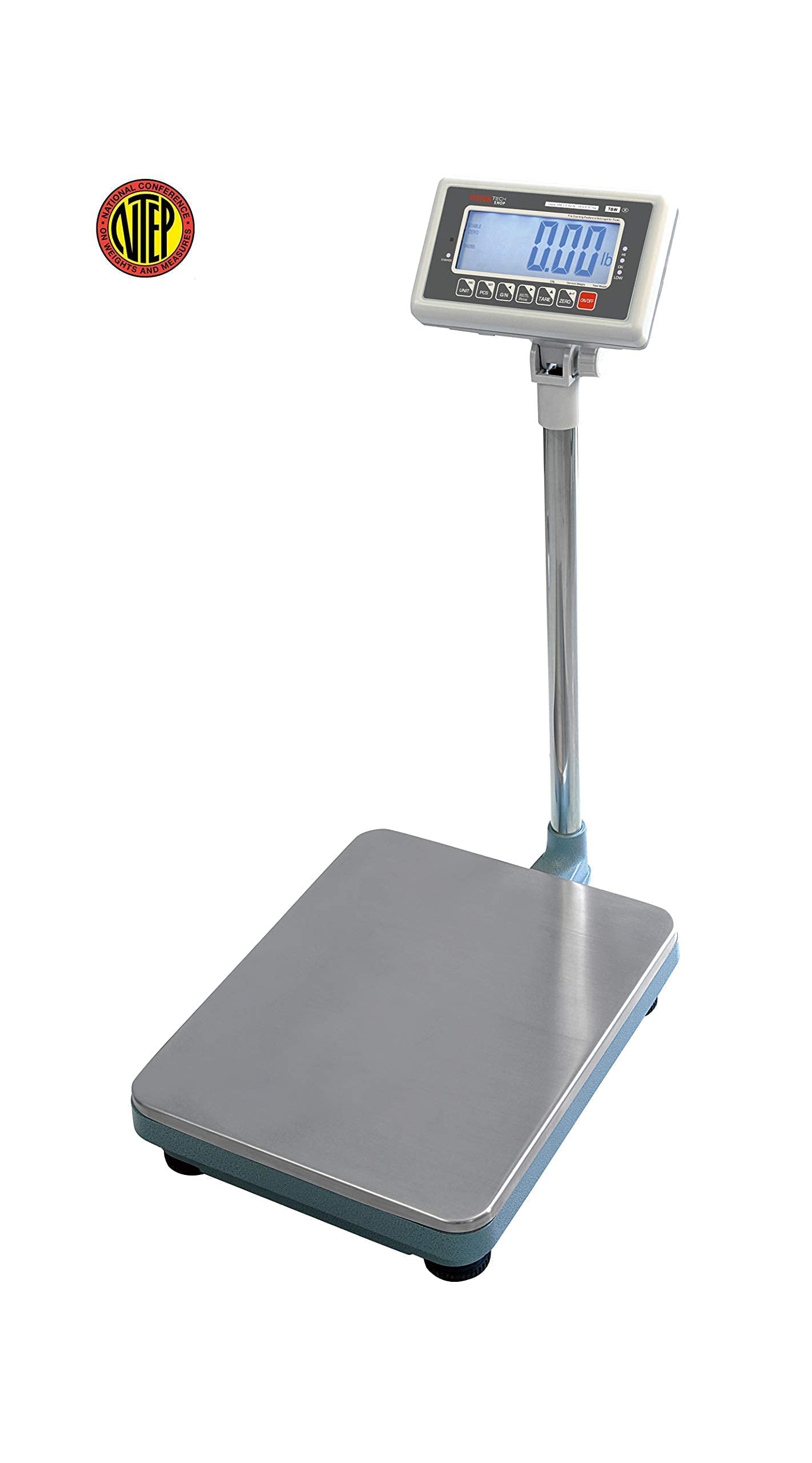 VisionTechShop TBW-200 Bench Scale for Warehouse Industrial Shipping Scale and, Lb/Kg Switchable, 200lb Capacity, 0.05lb Readability, NTEP Legal for Trade