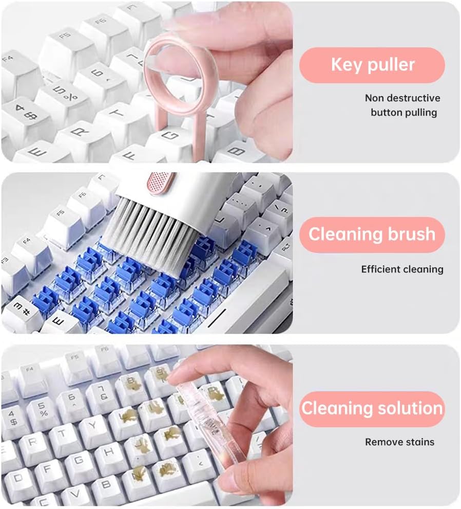 Vornetil 7 1 in Keyboard Cleaner Laptop Cleaning kit, Electronic Cleaner kit with Key Cap Puller, Computer Cleanings