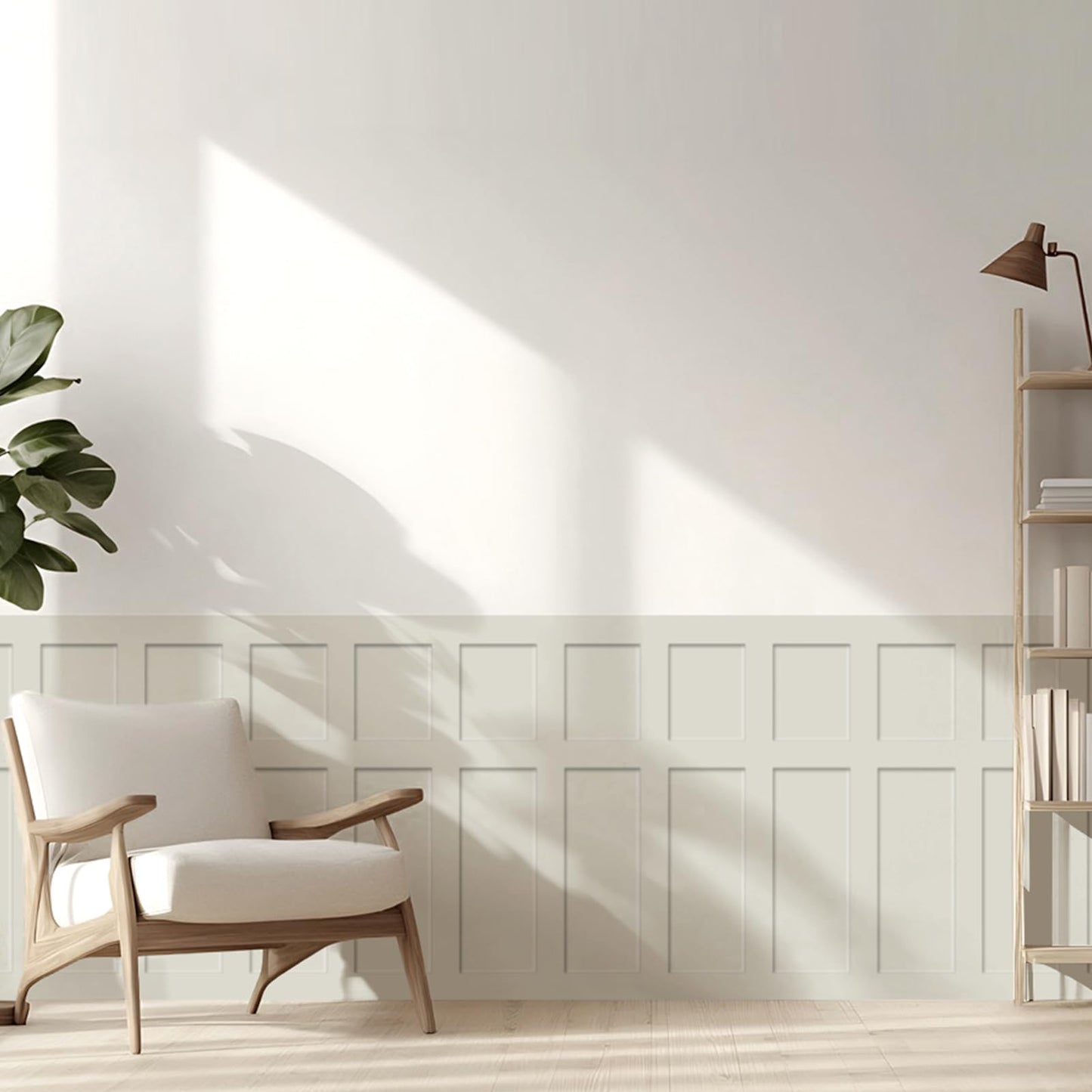 LONGKING Premade Board and Batten Wainscoting Kit, MDF Paintable Accent Wall Panels with Edge Trim, Pre-Cut Ready to Assemble Moulding for Interior Home Decor, Covers 93.93 x 56 in.