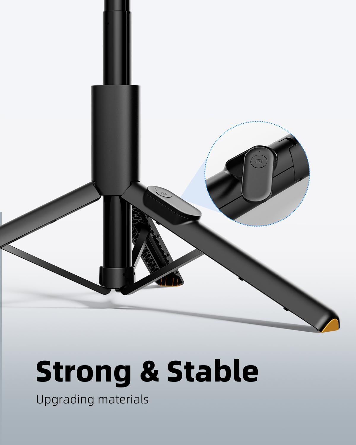 TODI 60" All-in-1, Selfie Stick Tripod for iPhone, Lightweight Phone Tripod Stand with Wireless Remote, Extendable