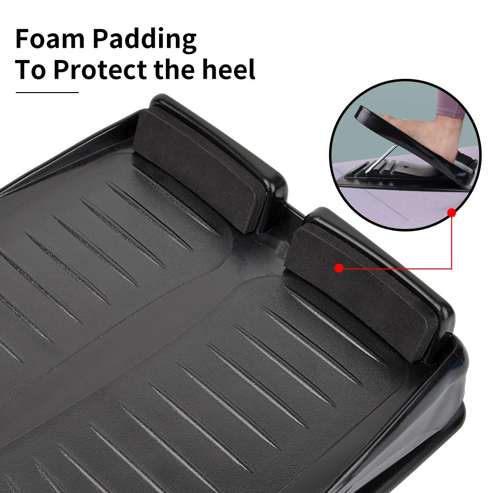 Slant Board, Adjustable Incline Board and Calf Stretcher, Stretch Board for Stretching Tight Calves or Plantar Fasciitis，Foot Stool Adjustable Strength Training Equipment Leg Exercise Machines