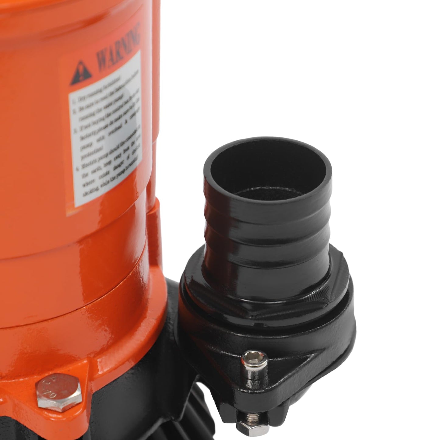Submersible Trash Pump 1HP, 5019 GPH Electric Sewage Pump with IP68 Waterproof, 59ft Max Head for Basement, Sump, Flood, Sludge & Garden Irrigation (Orange, 1HP)