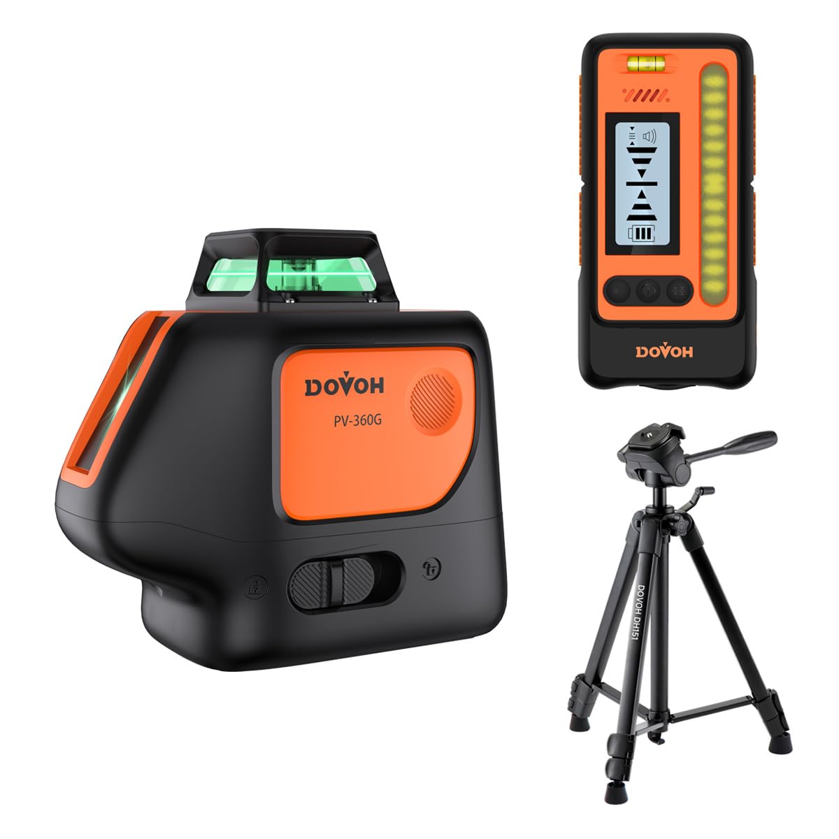 DOVOH Plumb Dot Laser Level with Tripod, Receiver, Class Ⅱ