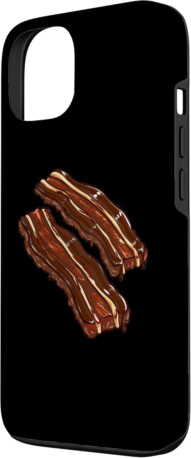 Chocolate Covered Bacon American Food Designs 13 Chocolate Covered Bacon With A Cartoon Style Case for iPhone