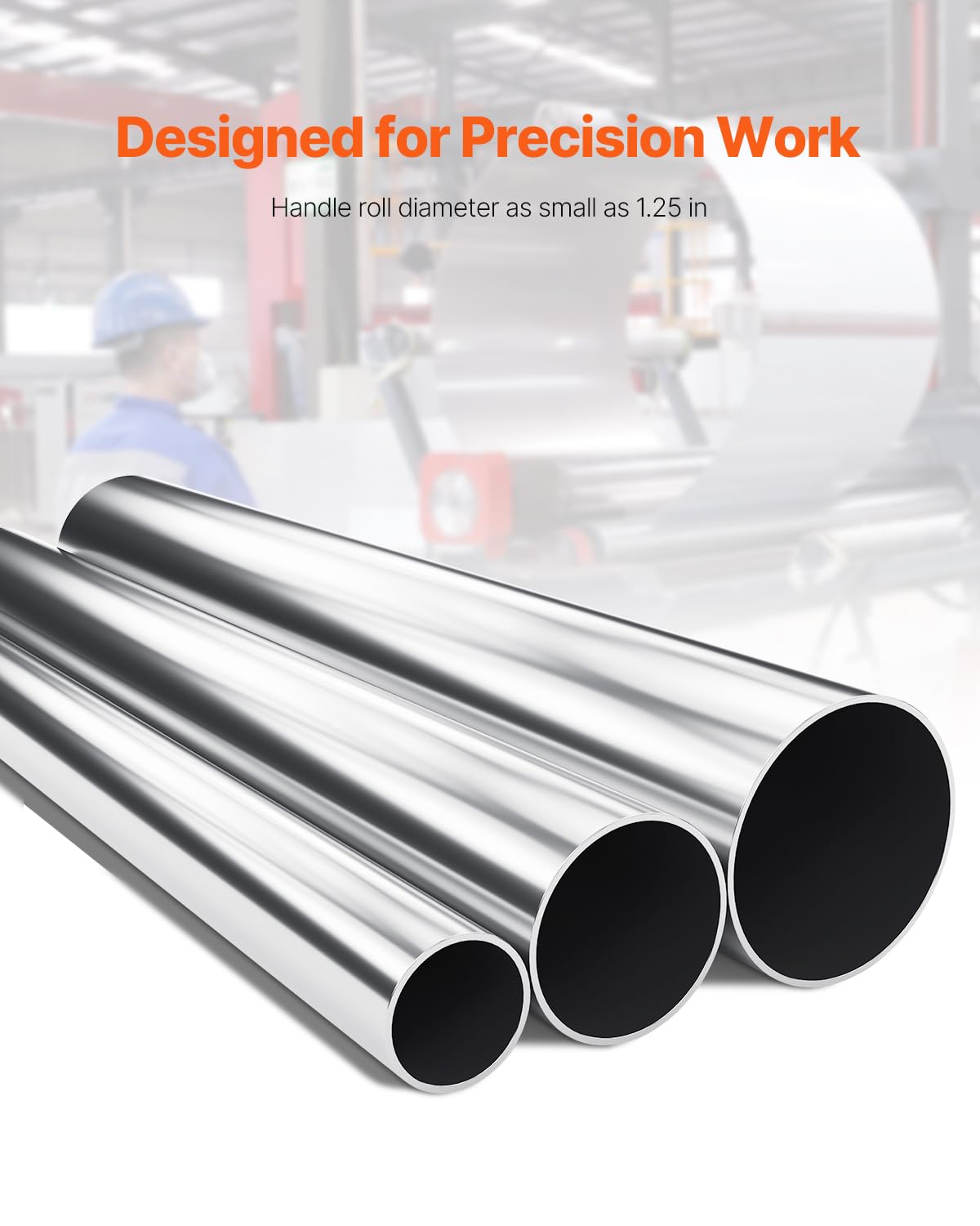 VEVOR Slip Roller, 12.6 inches, Sheet Metal Slip Roll Machine, 20 Gauge Capacity, Rolling Bending Machine with Detachable Rollers, 21 HRC, for Aluminum Alloy Sheet Low Carbon Steel Copper Sheet