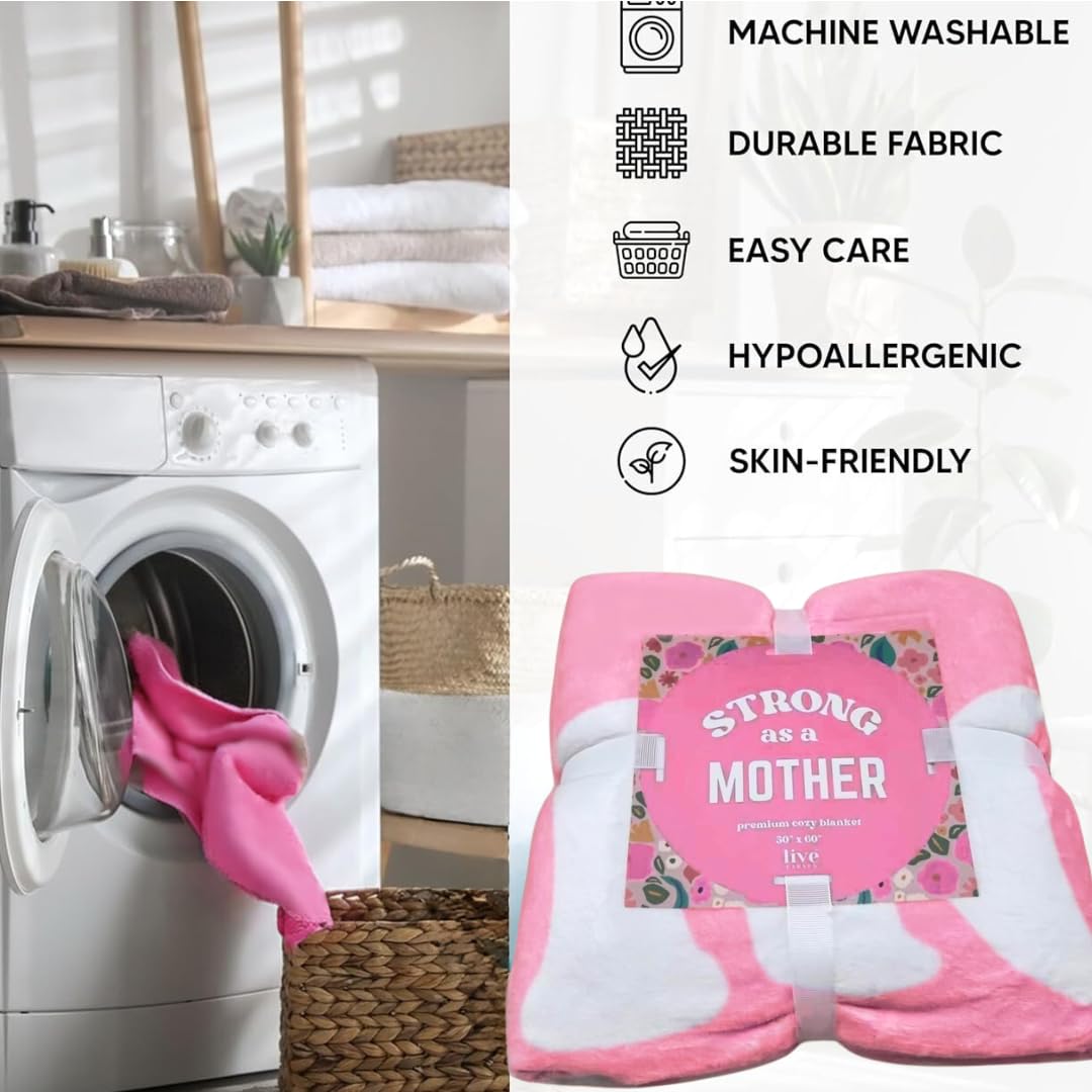 Christian Gift Bible Verse Inspirational Blanket "The Lord is my STRENGTH" for Women: Get-Well, Surgery or Hospital Gift - Cozy, Lightweight, Breathable, Washing Machine & Dryer Friendly, No Shedding