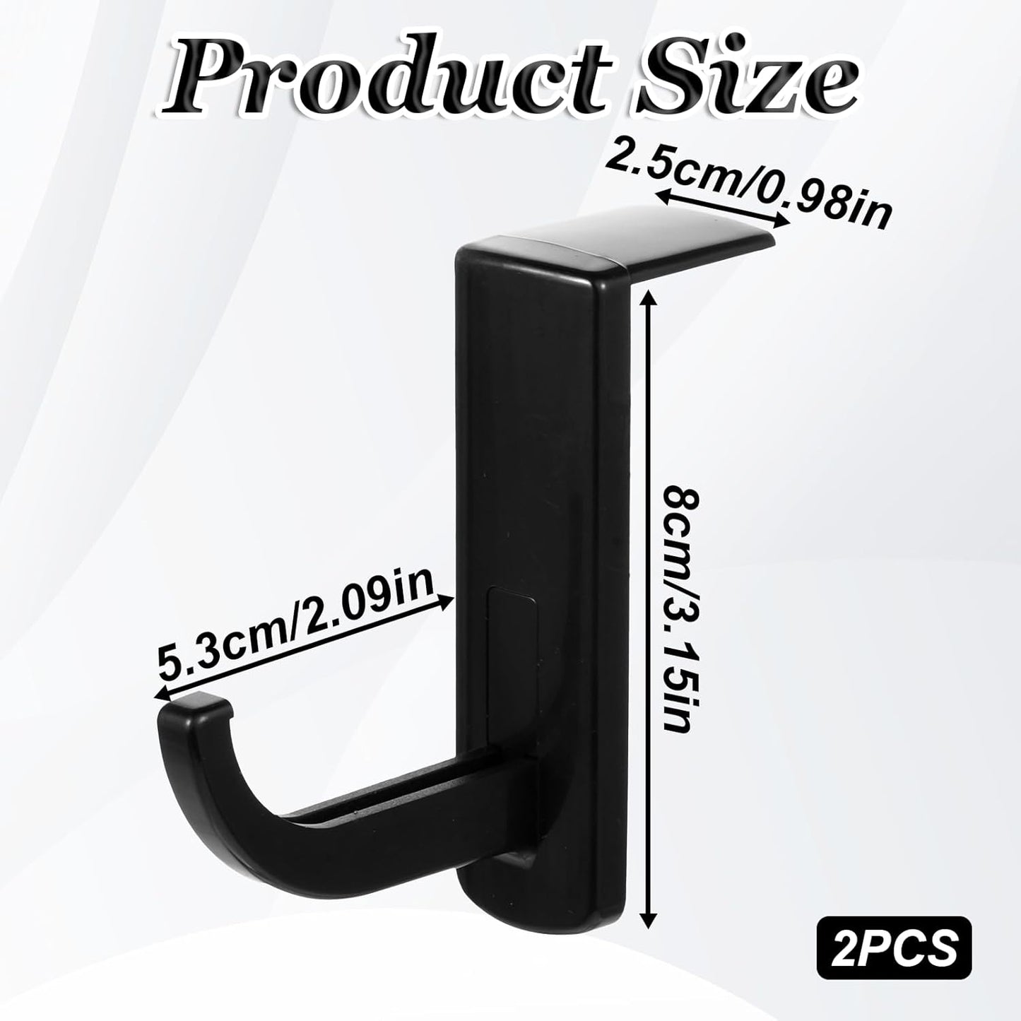 Xthrotsenk 2pcs Headset Monitor Headphone Stand Hook Holder Hanger Adhesive Gaming Earphones Hanger Stick-on Support