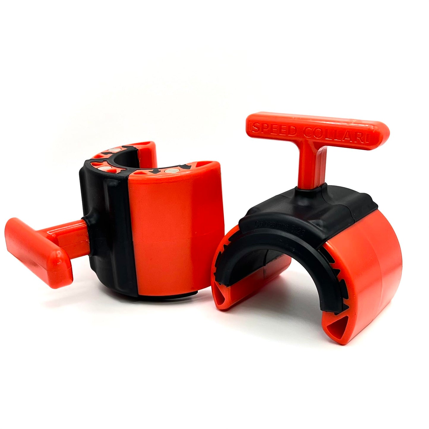 Speed Collar, Fastest Bar Clips for Weight Lifting Powerlifting Bodybuilding, for 2inch barbells (Red)