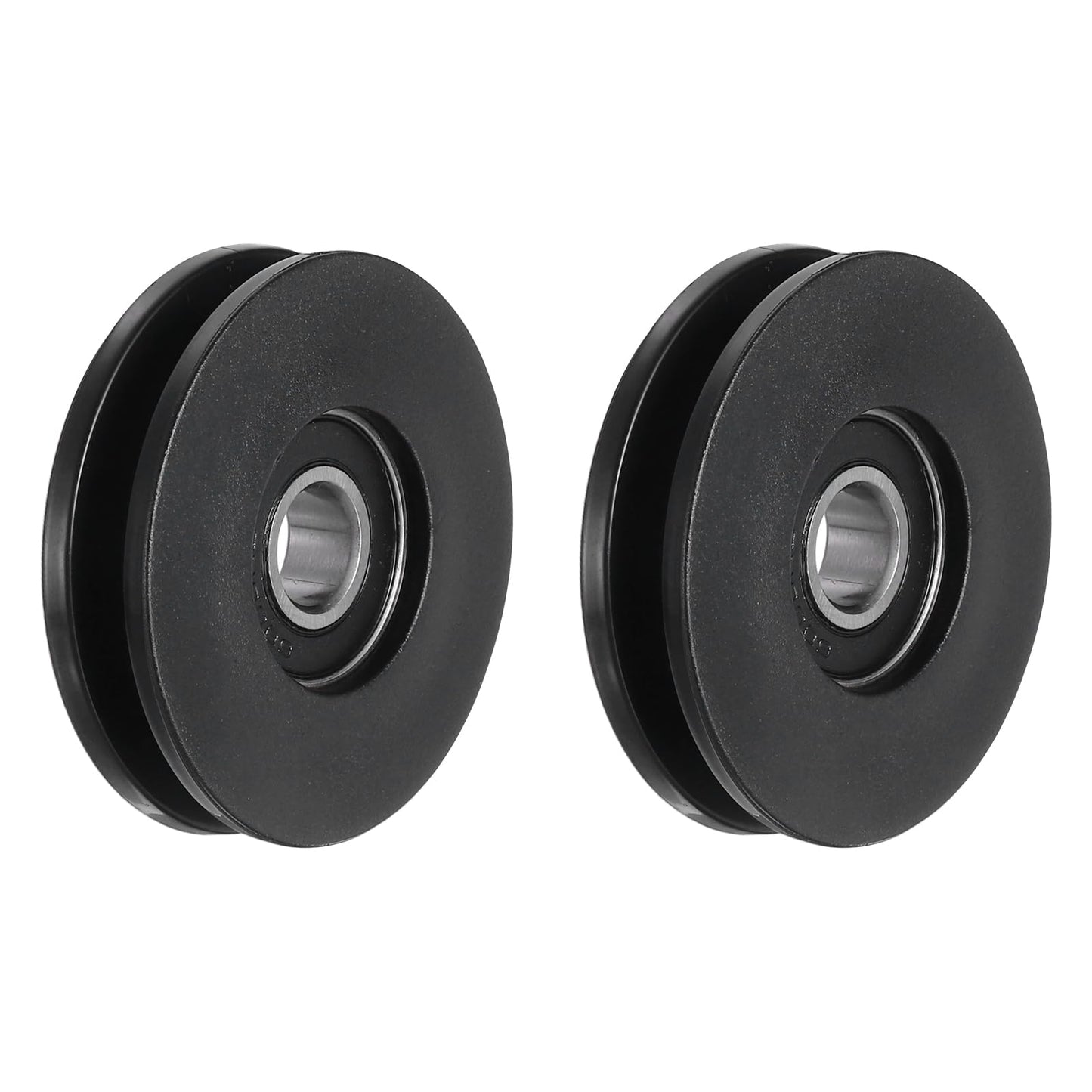 YELARXI 50mm / 1.97" Nylon Bearing Gym Pulley Wheel, Gym Cable Pulley Wheel Fitness Equipment Accessories Steel Shaft & Black-Fitting for (Cable Machine/Garage Door/Home Exercise)