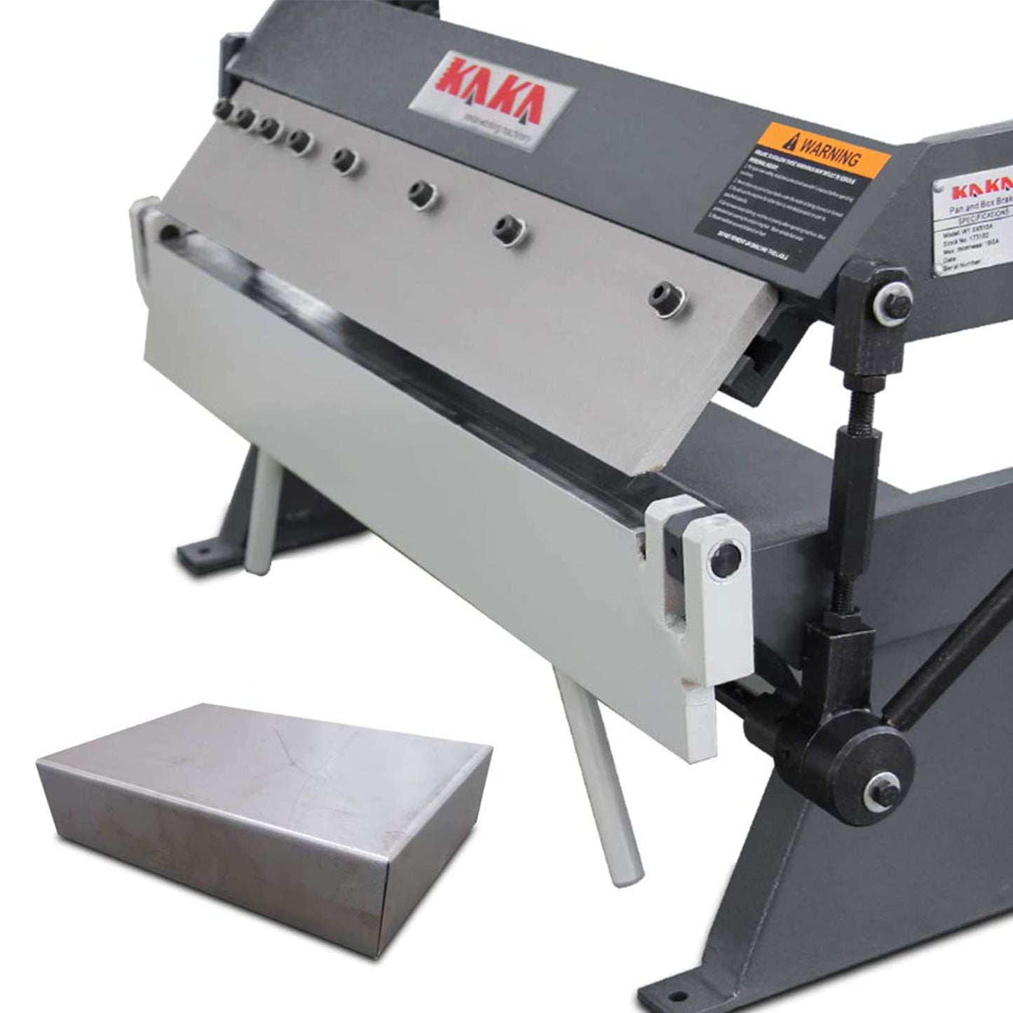 KAKA INDUSTRIAL Box and Pan Brake, 24-Inch 20-Gauge (0.035") Capacity, Minimum Reverse Bend 0.47"(12mm), Max Box Bending Depth 1.38"(35mm), Bender for Workshop Garage DIY Metal Fabrication W-2420A