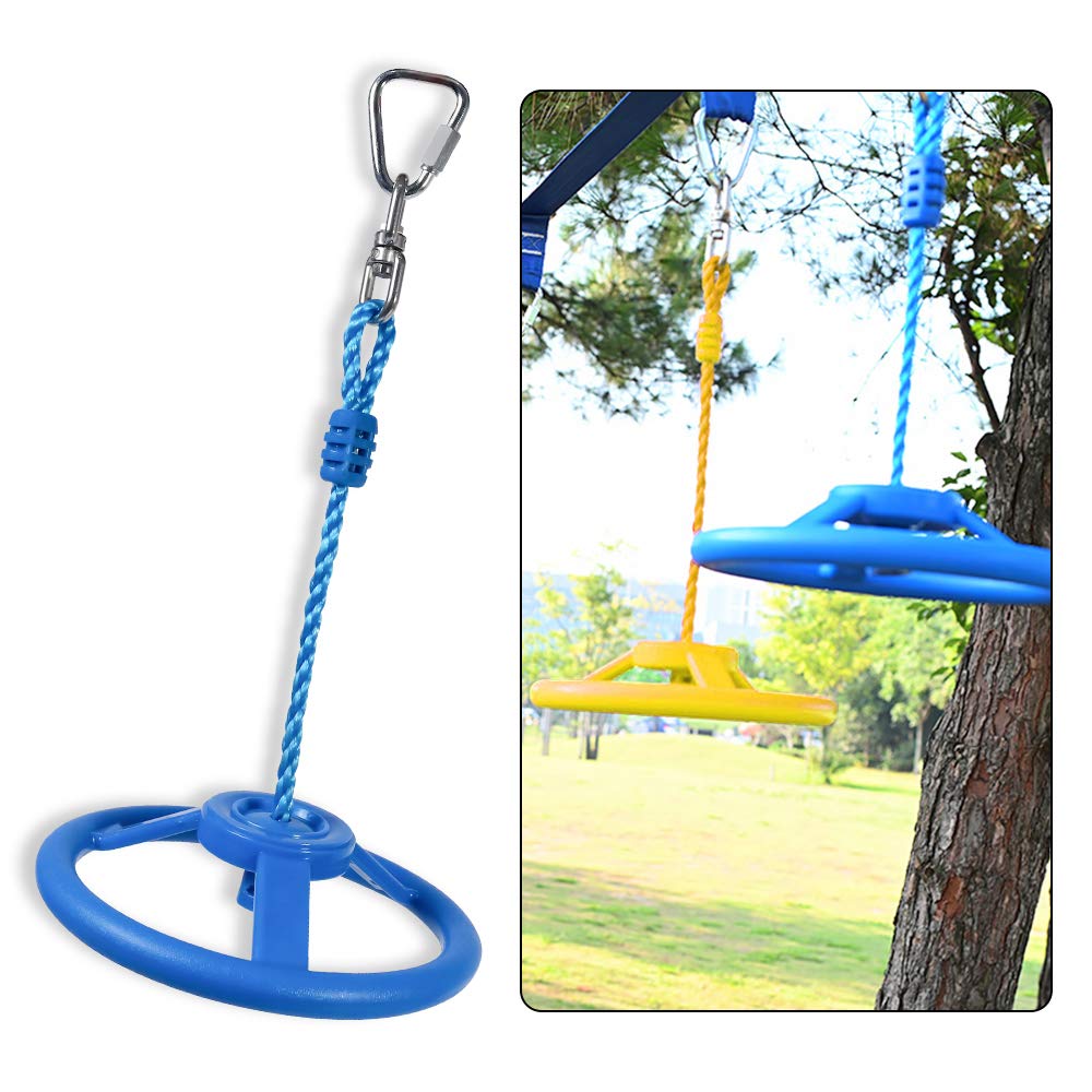 Ninja Wheel Obstacle for Kids Adults 360 Degrees Rotating Joint Jungle Gym Monkey Wheel Course Outdoor Indoor Playground Backyard Warrior Obstacle Course Slacking Line