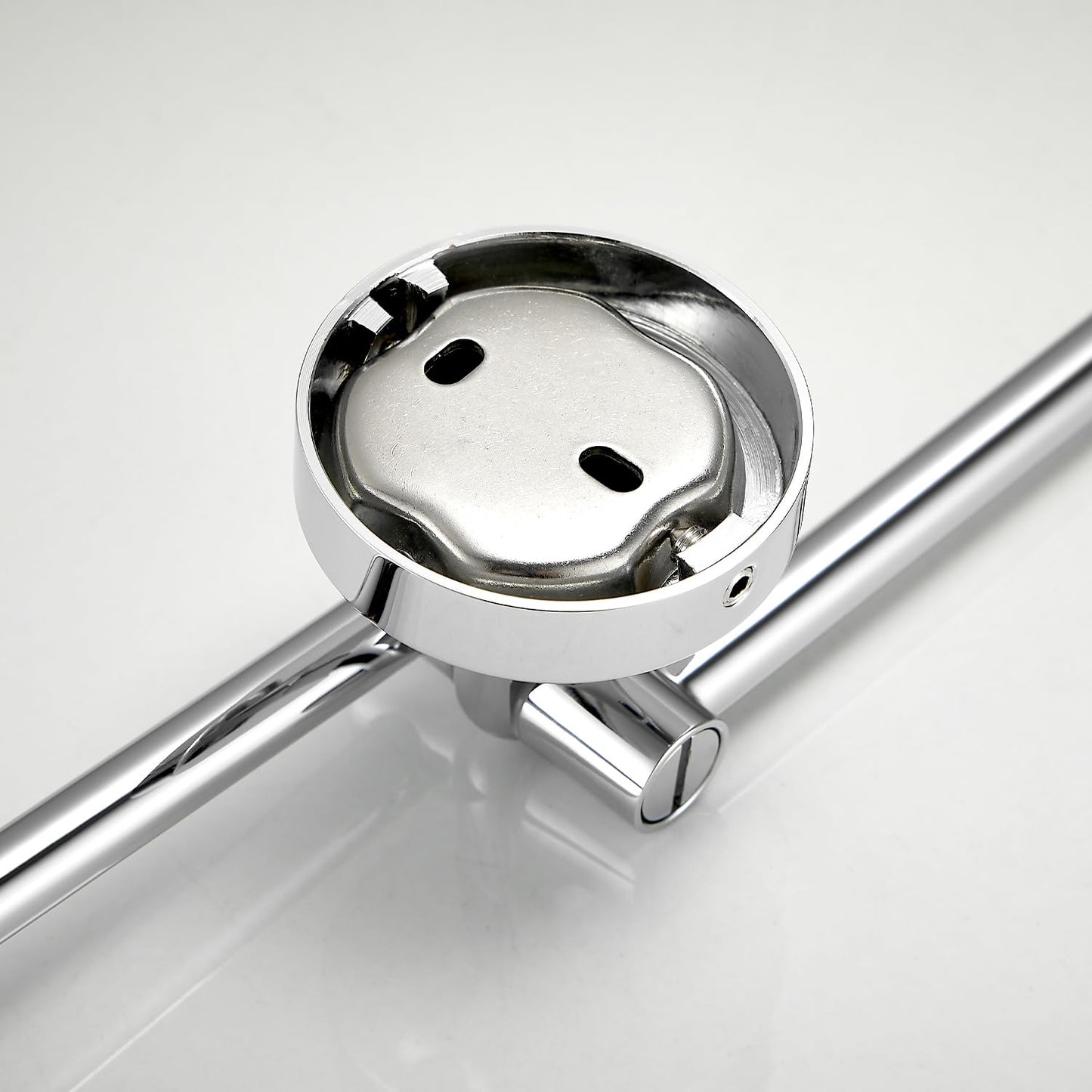 LANGPAI Brass Swinging Towel Bar 2-Arm Swing Out 180° Rotation Swivel Balance Towel Rod 16-Inch Wall Mounted Space Saving Towel Air-Drying Holder Chrome Finished