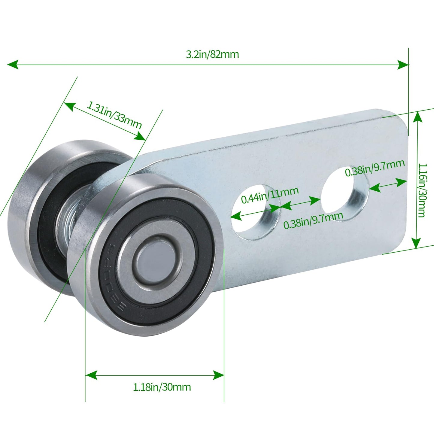 Fuperoo 2-Wheel Trolley Assembly Rollers,Upgraded Dual Bearing & Rustproof Metal Plate,Strut Channel Rollers Trolley for use with 1-5/8" Wide and All 1-5/8" or Taller Strut Channel(20pcs)
