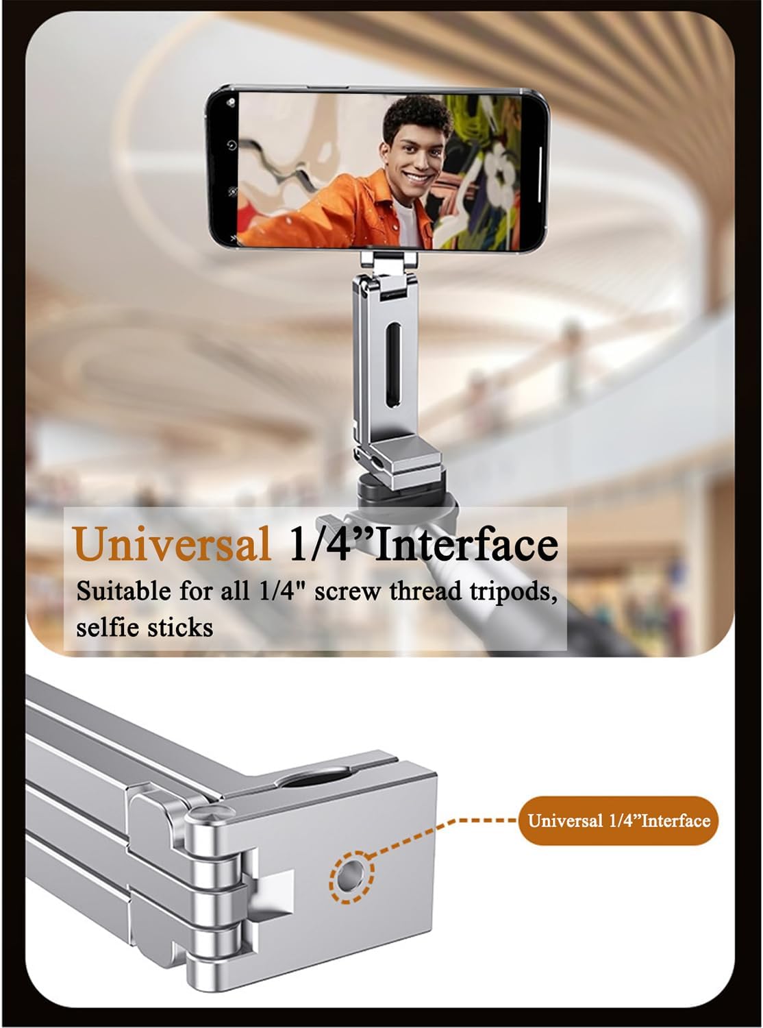 CBDYWVR 17/16/15/14 360 1/4" 2 Magnetic Tripod for iPhone Pro Max Air, Aluminum Rotating Phone Stand with Magic Clip