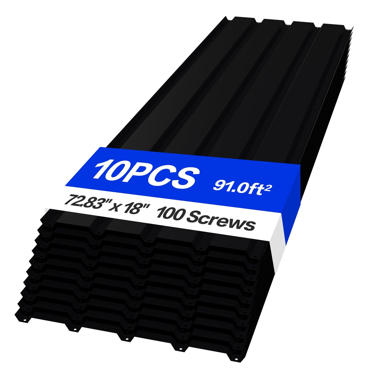 HDSTORZON 10pcs Metal Roof Panels, 72.8" x 18" Galvanized Steel Roofing Sheets, Anti-Rust & UV-Resistant, Lightweight Yet Sturdy, Metal Roofing Panels for Barns, Garages, Patios, Industrial Use