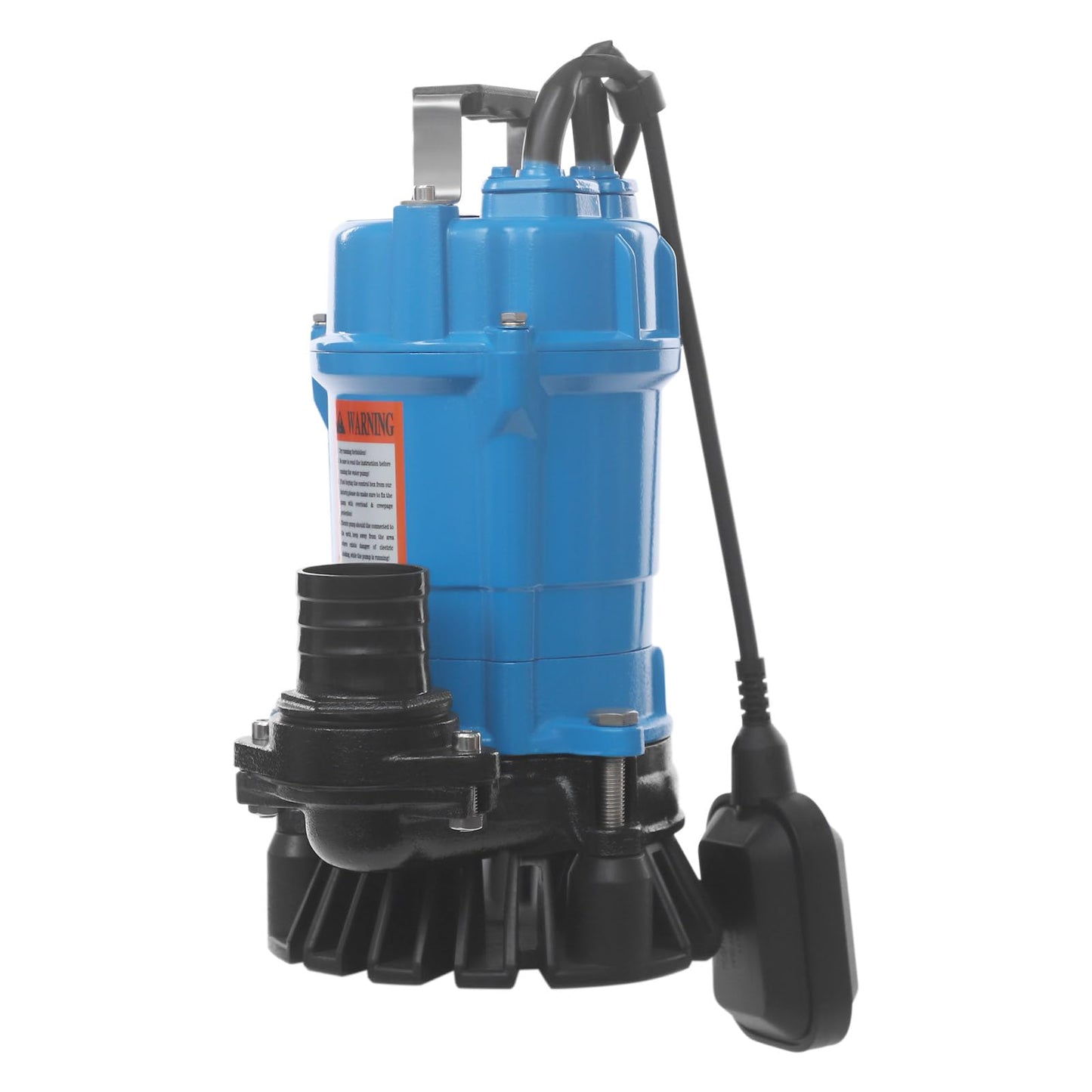 Submersible Trash Pump, 550W, Submersible Sump Sewage Pump, 49.21 ft Max Lift, 4226 Gal/h Q MAX, 3420rpm, for Pools, Garden, Pond, Basement, Flooded Area (Blue, 550W)