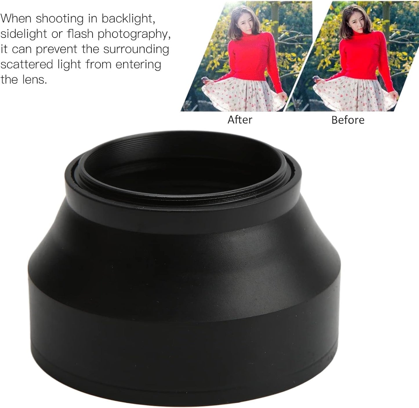 49mm/52mm/55mm/58mm, Universal Camera Lens Hoods Fits for Collapsible Rubber Digital Lens Hood DSLR Lens Shade