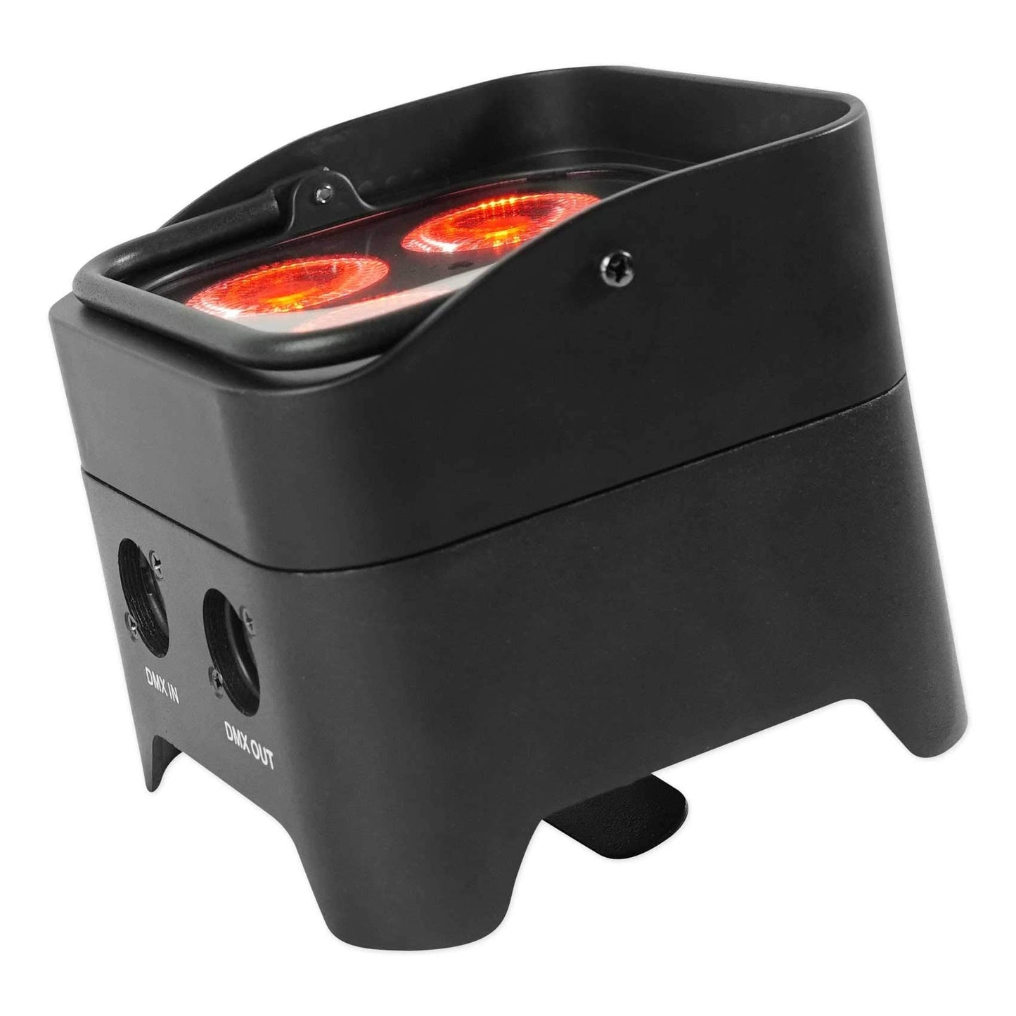 Rockville Best Pack 50 (8) Black 24W Battery Wash Lights, Wireless DMX, RGBWA+UV, Charging Case, Long-Lasting Battery, Remote Control, for DJs and Event Lighting