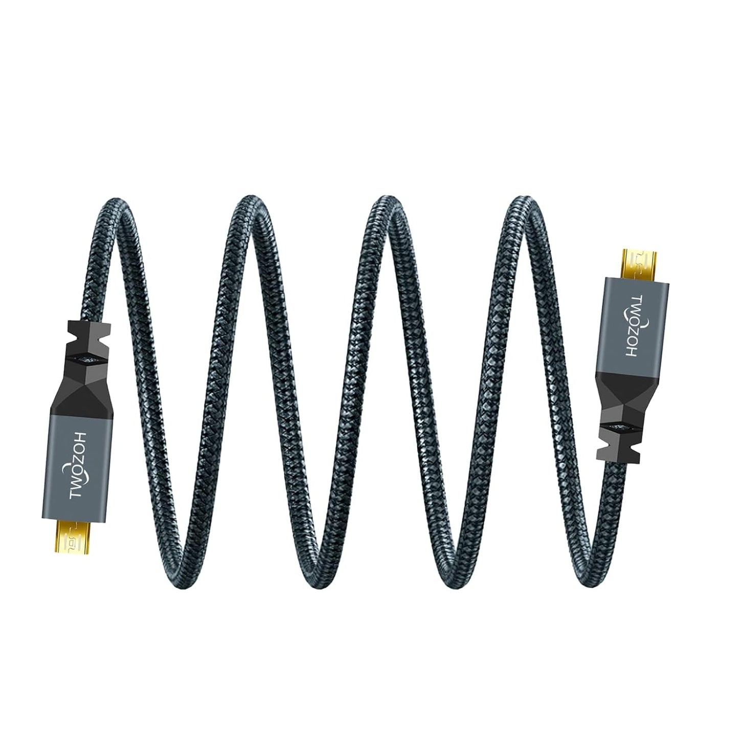 Twozoh 3D/4K 1080p, 30CM/1Ft Micro HDMI Cable, Type D Male to Male, Support